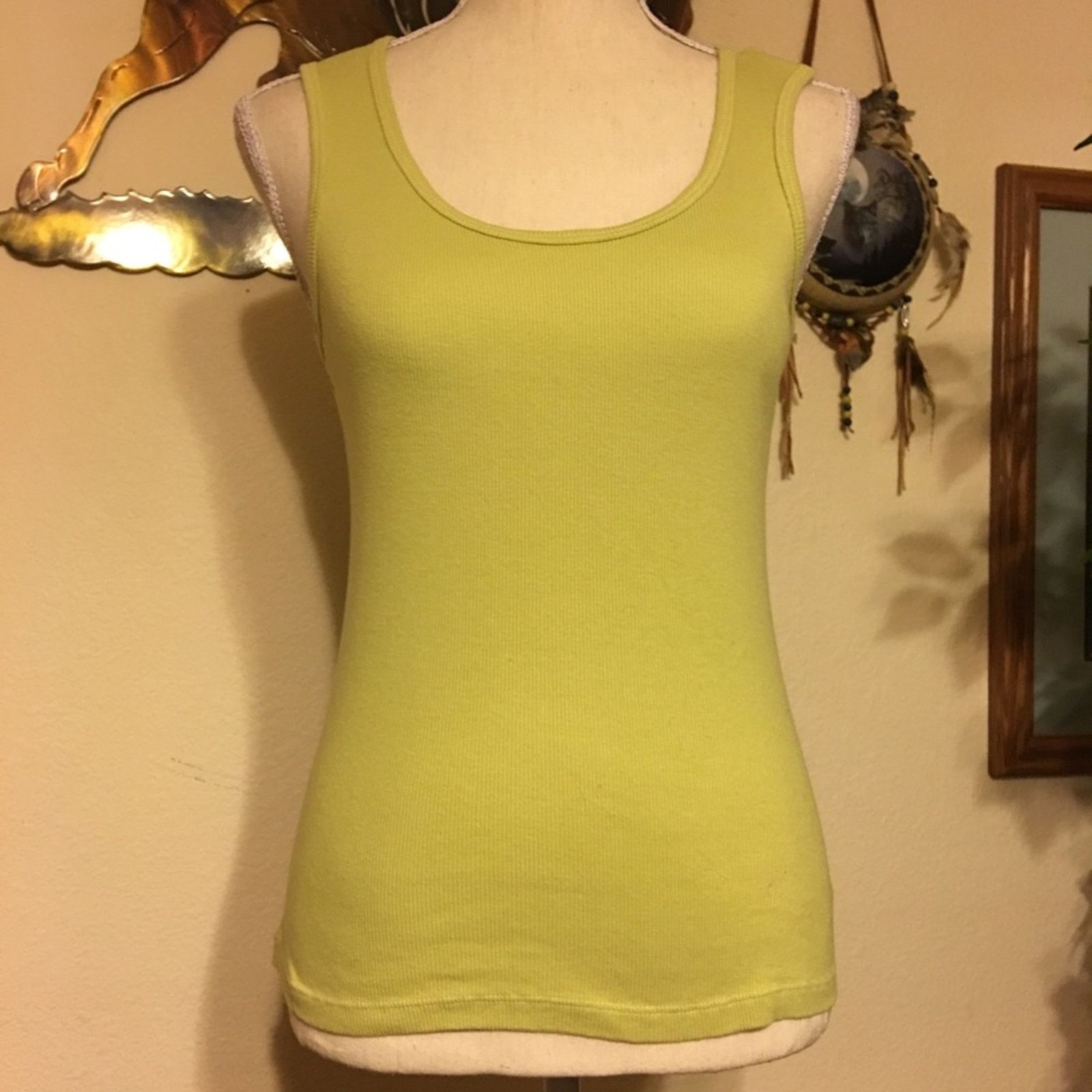 Other Metro style rib knit green stretchy tank NWOT M Size M / US 6-8 / IT 42-44 - 1 Thumbnail