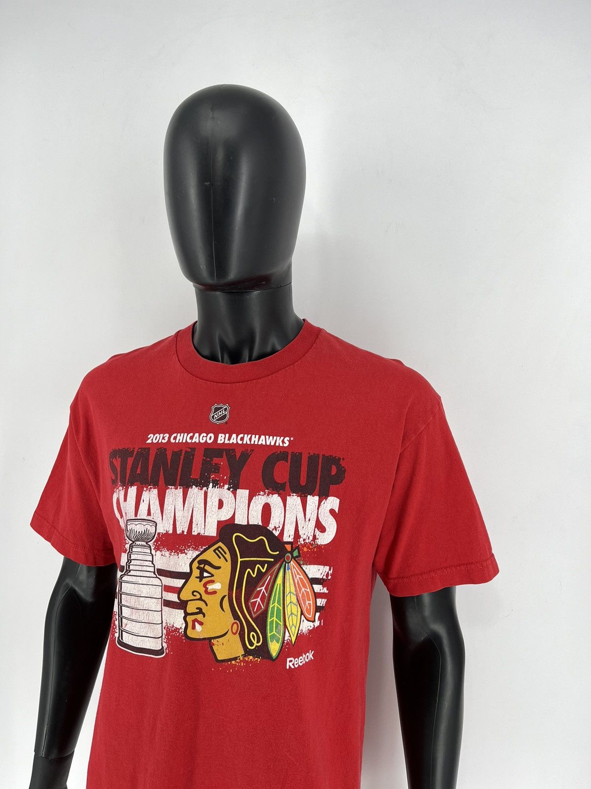 NHL × Reebok × Vintage Reebok Chicago Blackhawks Hockey 2013 Stanley Cup Champions Size US L / EU 52-54 / 3 - 4 Thumbnail