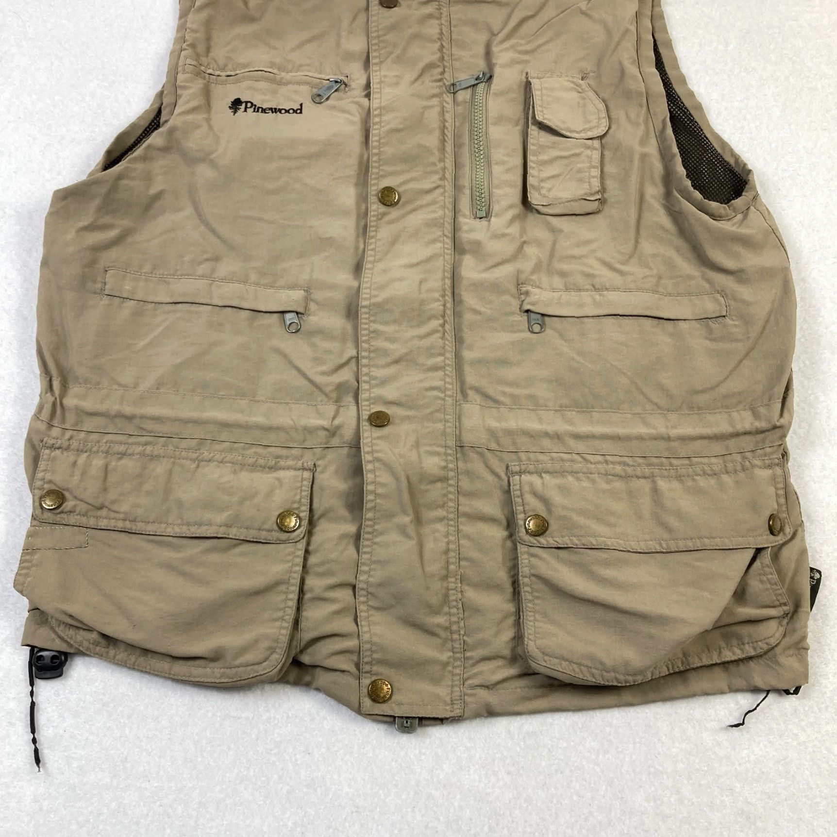 Vintage Pinewood Outdoor Collection Utility Gilet Vest With Pockets Beige Mens XL Snap Size US XL / EU 56 / 4 - 3 Thumbnail