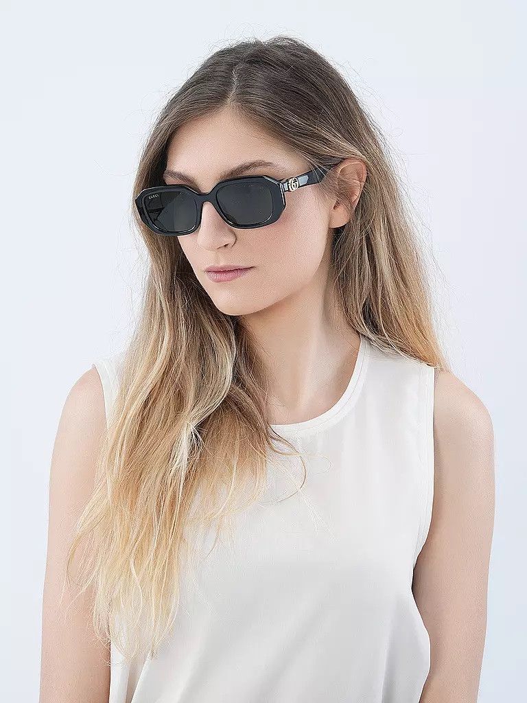 Gucci NEW Gucci GG1535S 001 Black Grey Women Geometric Sunglasses Size ONE SIZE - 11 Thumbnail