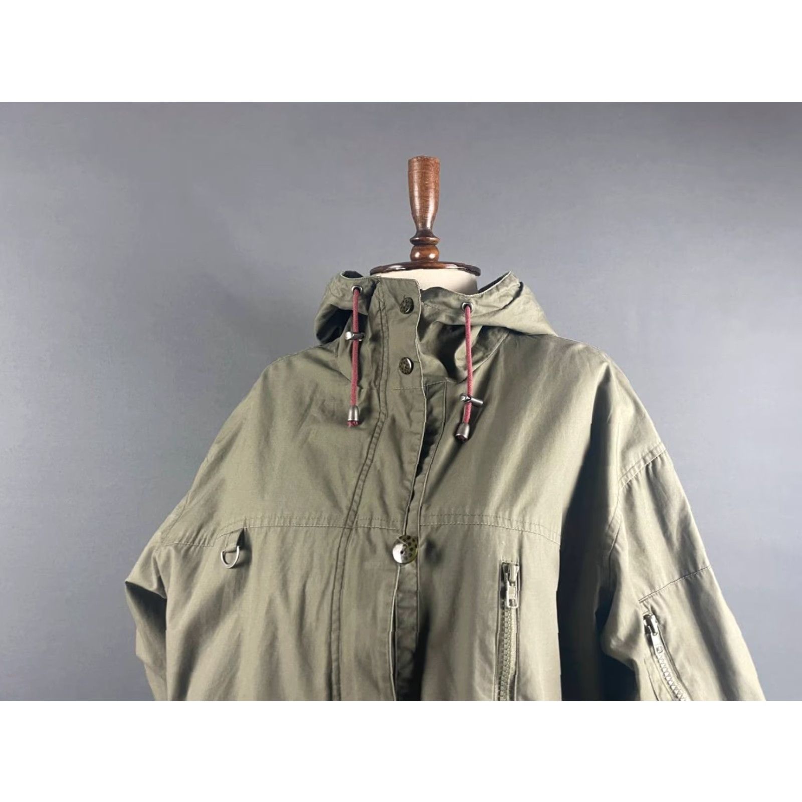 Olive Gudrun Sjoden Womens Hooded Jacket Olive Cotton Full Zip L Olive Hooded Jacket Womens Regular Size L - Gudrun Sjoden - Jacket Size L / US 10 / IT 46 - 4 Thumbnail