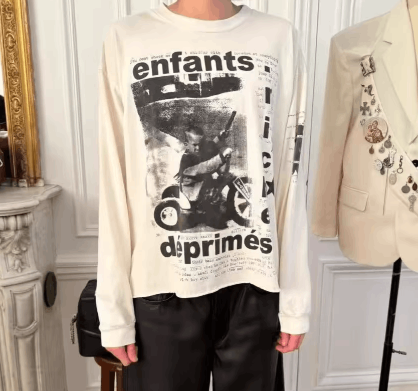Japanese Brand 23 Letter graphic y2k tops oversized Size US M / EU 48-50 / 2 - 7 Thumbnail