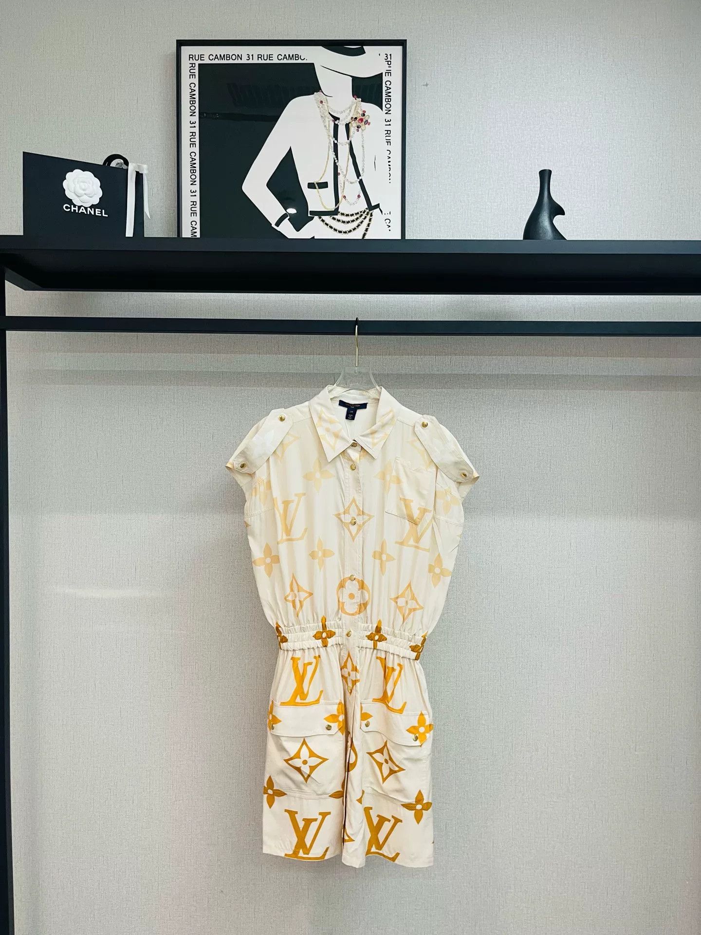 Louis Vuitton LV Orange Gradient Silk Logo Dress Size US 34 / EU 50 - 1 Thumbnail