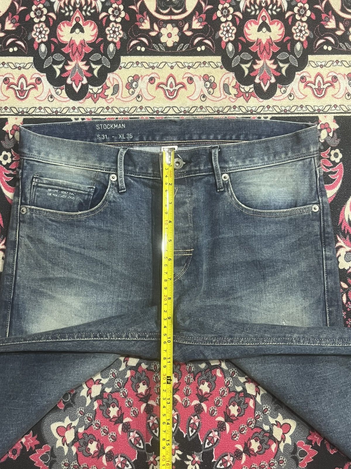 DELUXE Japanese Brand Deluxe Stockholm Sashiko Distressed Jeans Size US 32 / EU 48 - 14 Thumbnail