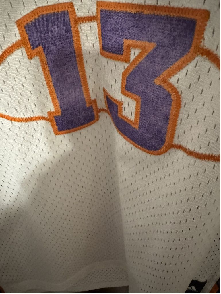 Adidas Phoenix Suns Steve Nash #13 Adidas Jersey White Men Sz L Size US L / EU 52-54 / 3 - 3 Thumbnail