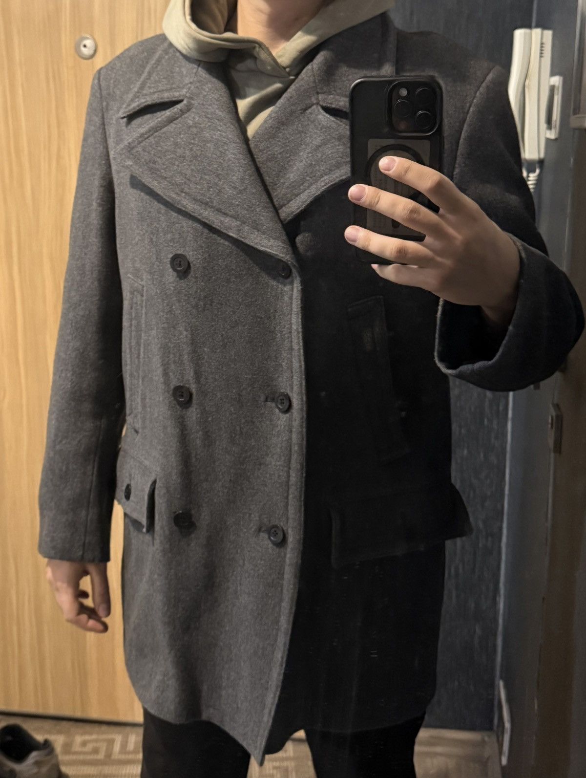 Yves Saint Laurent Wool YSL Coat Soft Peacock Size US L / EU 52-54 / 3 - 15 Thumbnail
