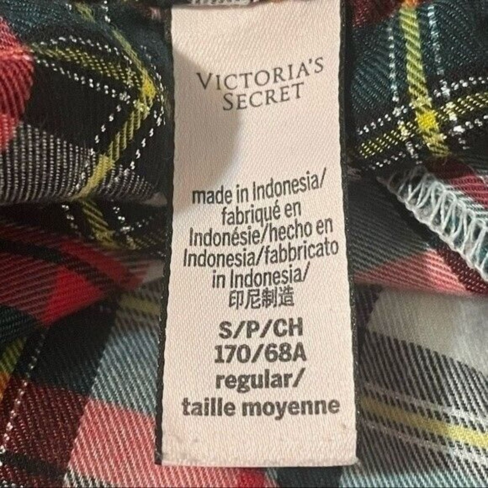 Victoria's Secret Victoria’s Secret Pajama Pants Plaid Black Red White Small Size ONE SIZE - 5 Thumbnail