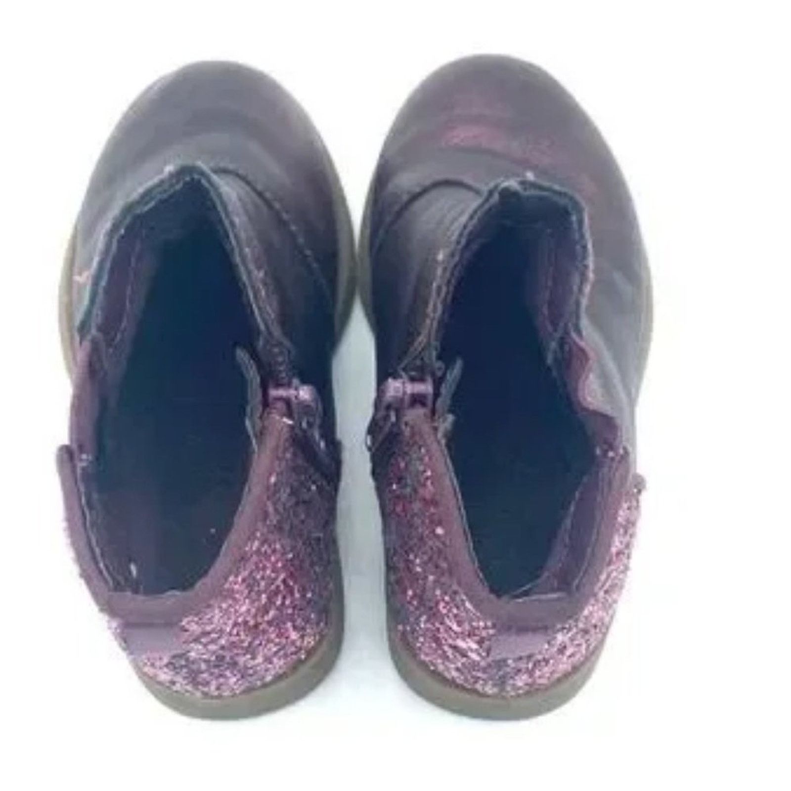 Oshkosh OSHKOSH Toddler Burgundy Metallic/Glitter Booties Sz 5 Size US 5 / IT 35 - 4 Thumbnail
