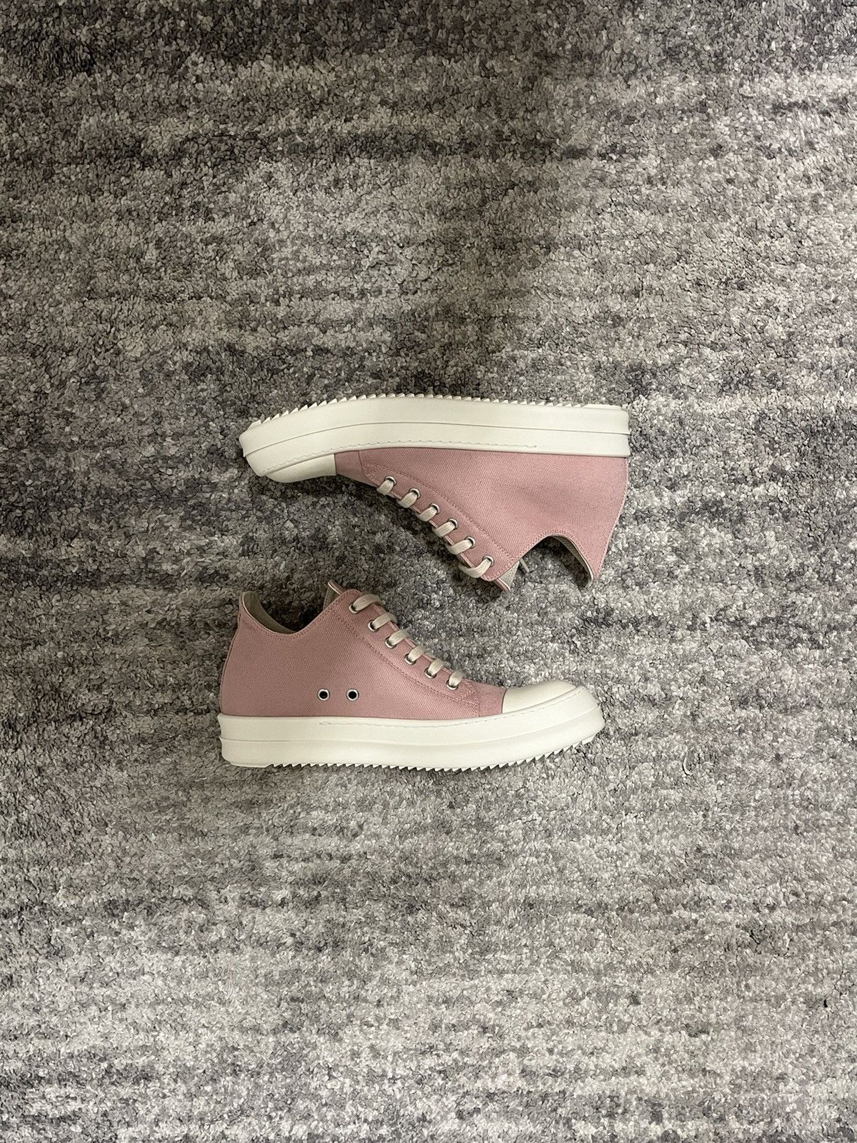 Rick Owens Rick Owens Faded Pink Drkshdw Low Top Sneakers Grailed 8826