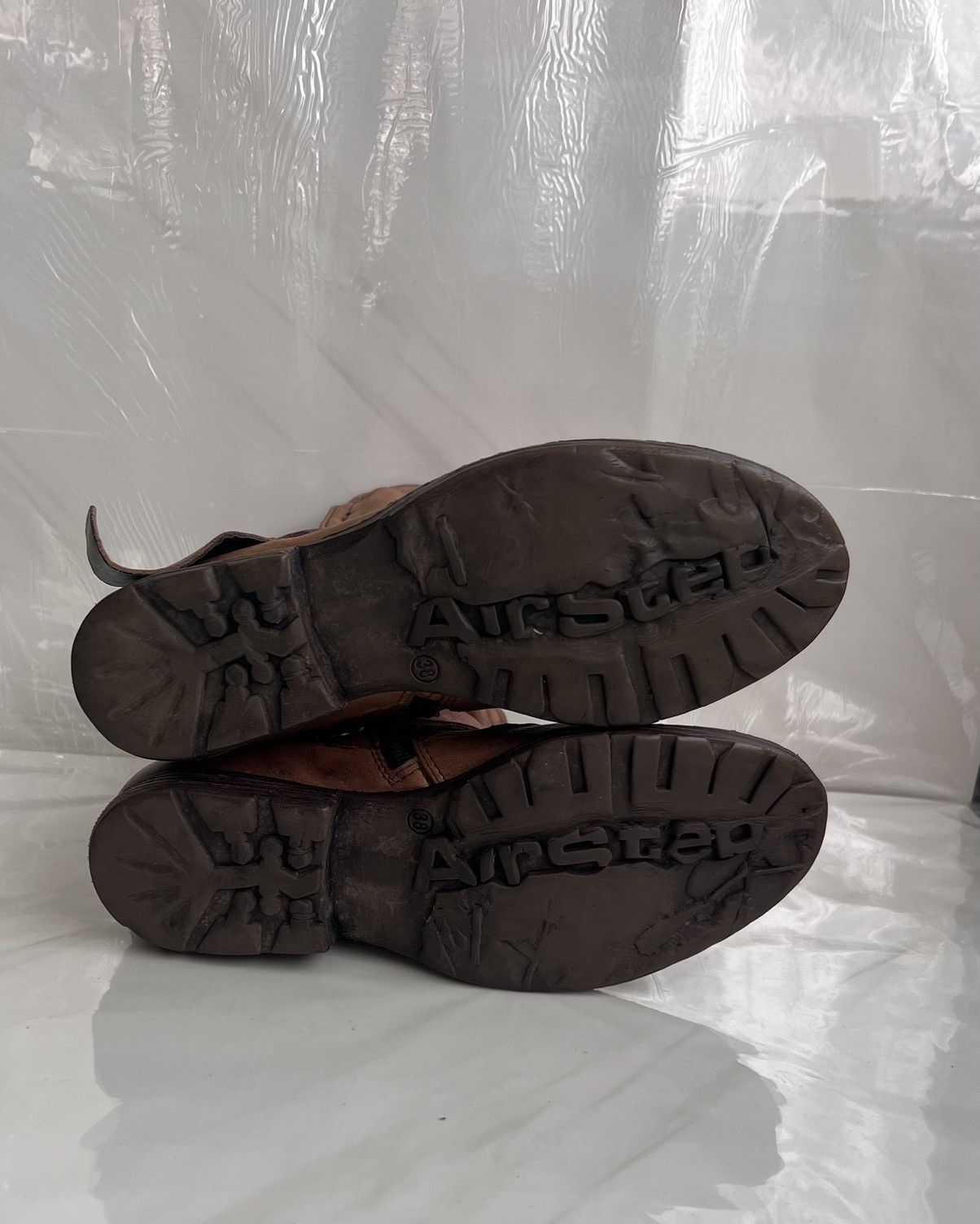 A.S.98 As 98 Airstep Zipper Boho Biker brown distressed boot Size US 8 / IT 38 - 9 Thumbnail