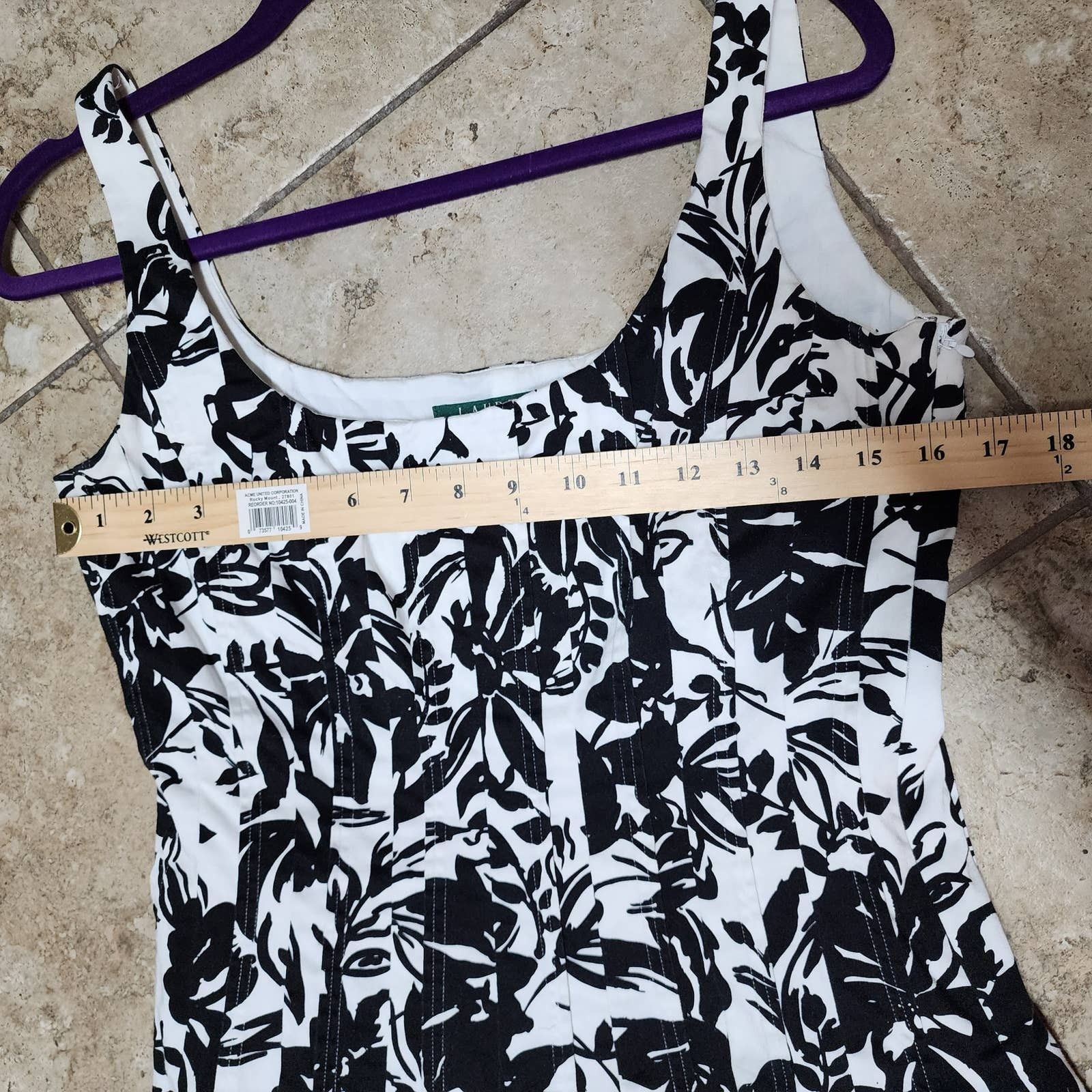 Lauren Ralph Lauren Lauren Ralph Lauren Black & White A-Line Floral dress sz 8 Size M / US 6-8 / IT 42-44 - 5 Thumbnail