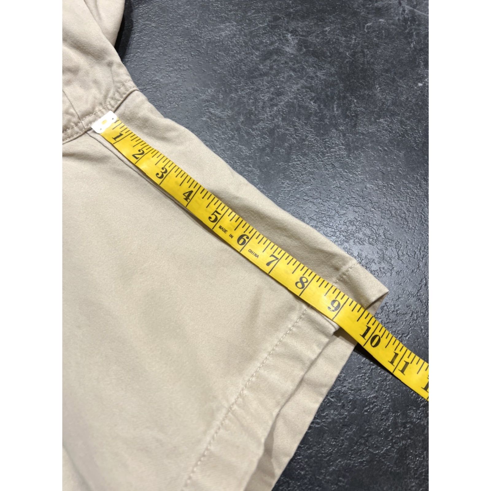 Lands' End VINTAGE Lands' End Chino Shorts Men 42 Traditional Fit Beige Flat Front 6" Inseam 42 Regular Mens Size US 42 / EU 58 - 4 Thumbnail