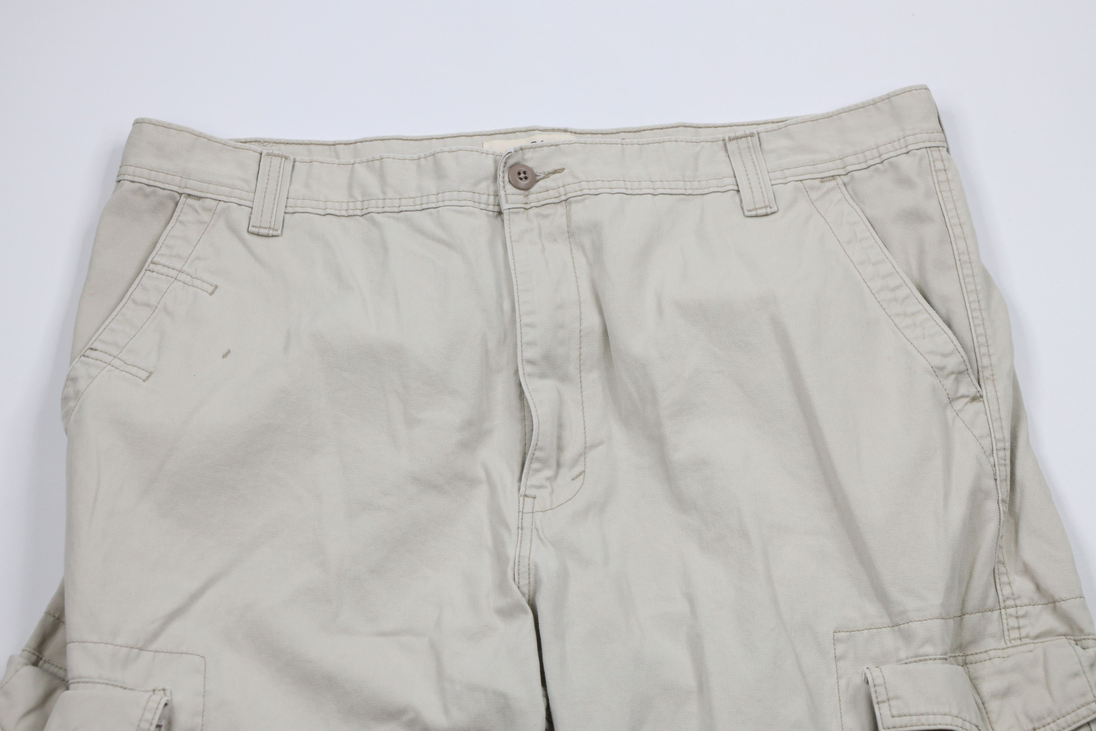 Levi's × Vintage Vintage Y2K Levis Loose Fit Wide Leg Cargo Chino Pants Beige Size US 42 / EU 58 - 2 Thumbnail