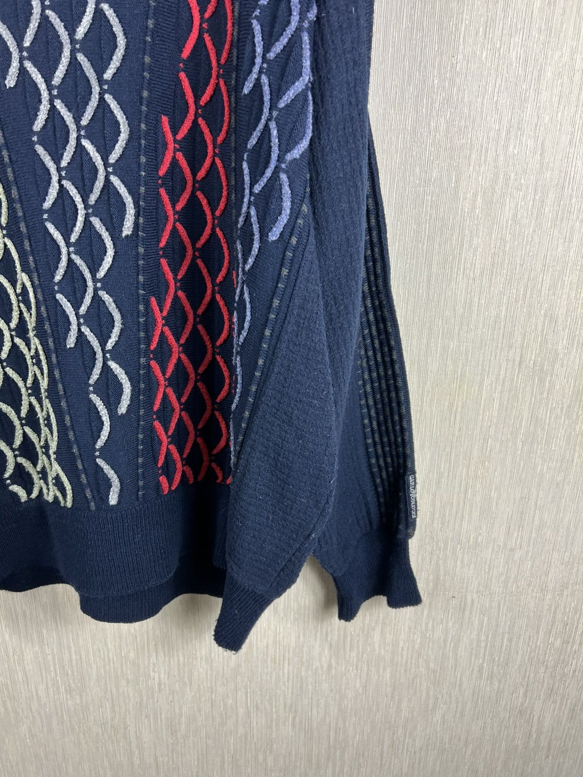 Carlo Colucci Vintage 90s Carlo Colucci scales patterned wool y2k sweater Size US L / EU 52-54 / 3 - 6 Thumbnail