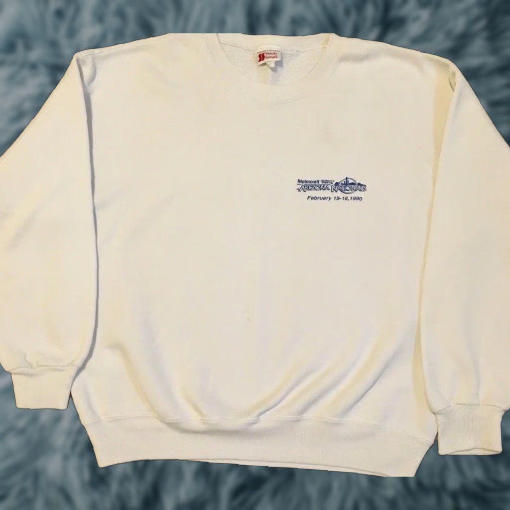 Vintage VINTAGE 90s Arizona Nationals Sweatshirt Drag Racing Shirt Men S White Boxy Size US S / EU 44-46 / 1 - 1 Thumbnail