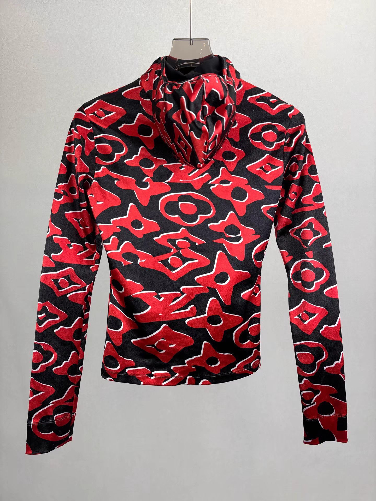 Louis Vuitton LOUIS VUITTON LV Red Monogram All-Over Logo Bodysuit Size M / US 6-8 / IT 42-44 - 2 Thumbnail