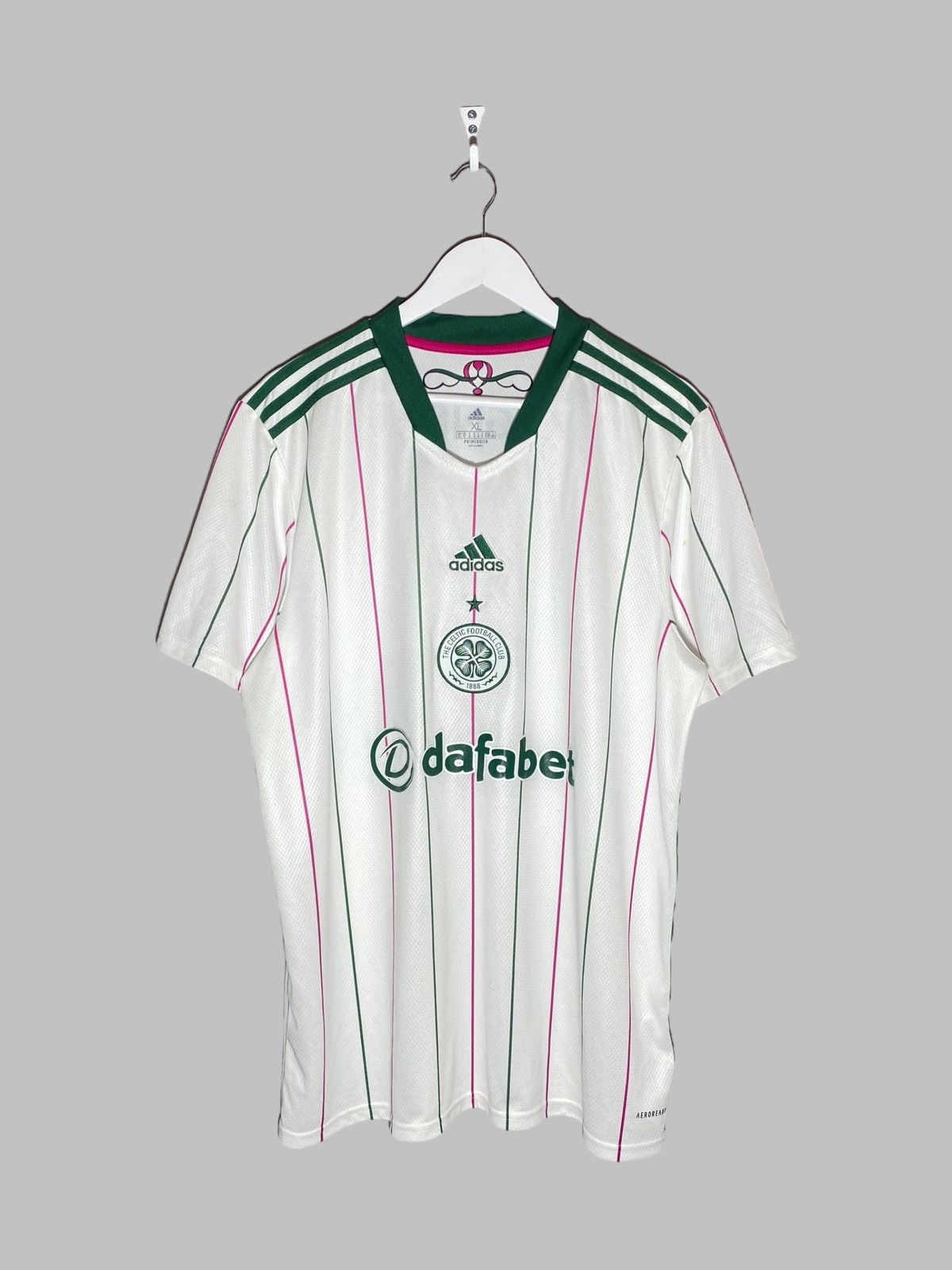 Adidas CELTIC AWAY JERSEY ADIDAS PRIMEGREEN XL STRIPES Size US XL / EU 56 / 4 - 1 Thumbnail