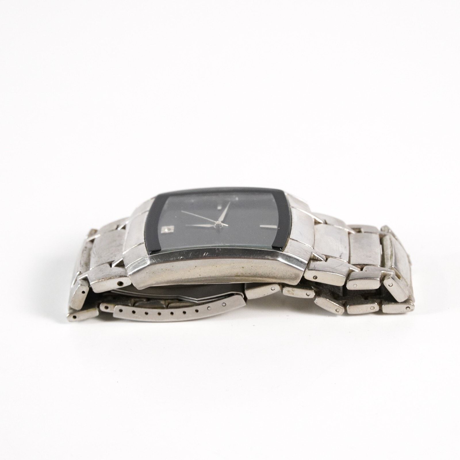 Other Vintage Diamond Accent Men Quartz Tank Watch Stainless Steel Size ONE SIZE - 5 Thumbnail