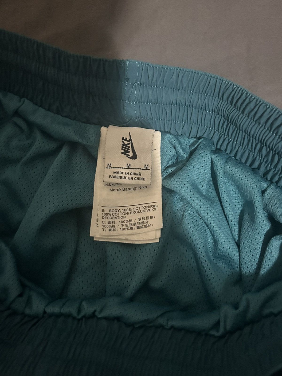 Nike × Vintage Blue / Cyan Nike swoosh swim shorts Size US 30 / EU 46 - 2 Thumbnail