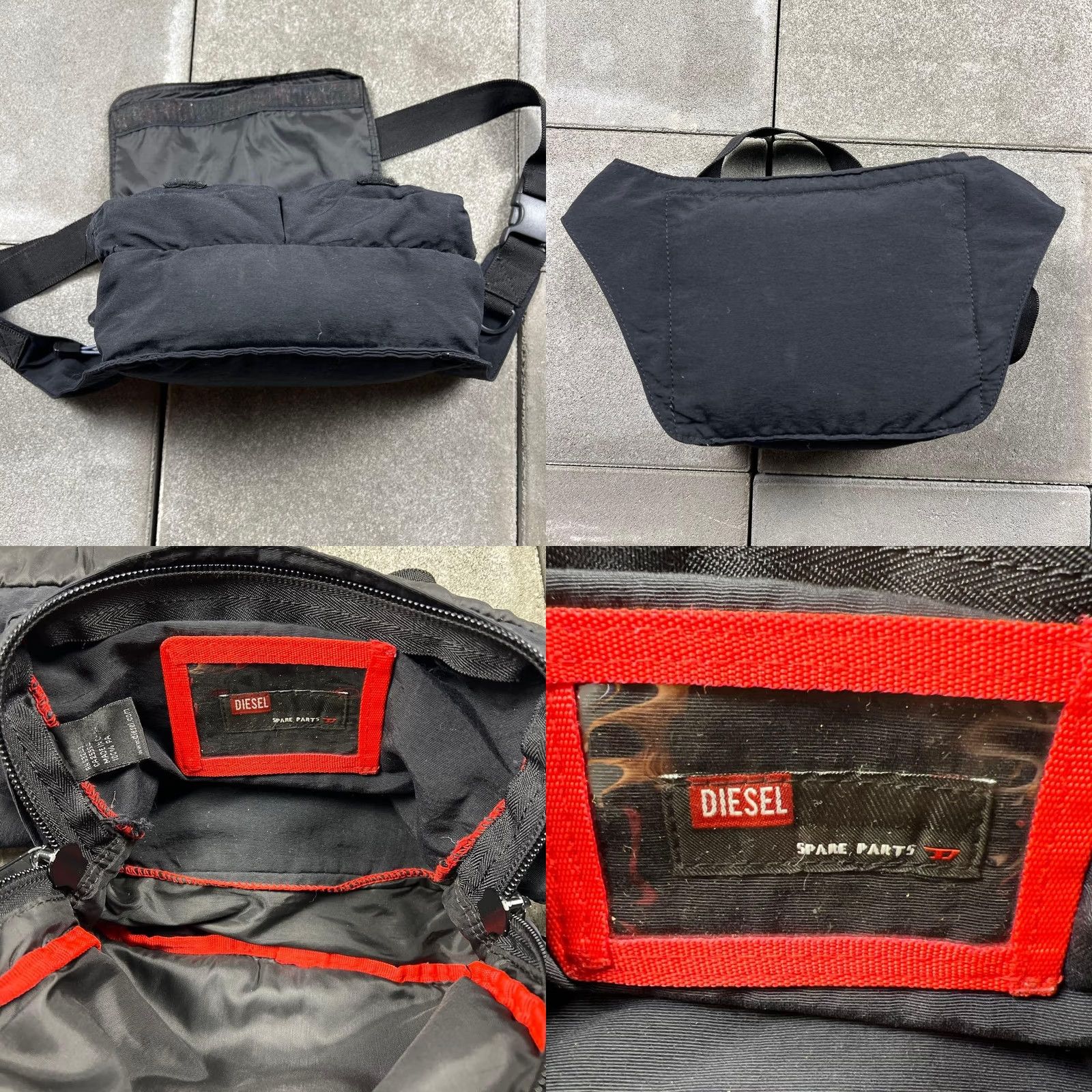 Diesel VINTAGE Diesel Men 00S Archive One Shoulder Bag Black 90s 00s Size ONE SIZE - 9 Thumbnail