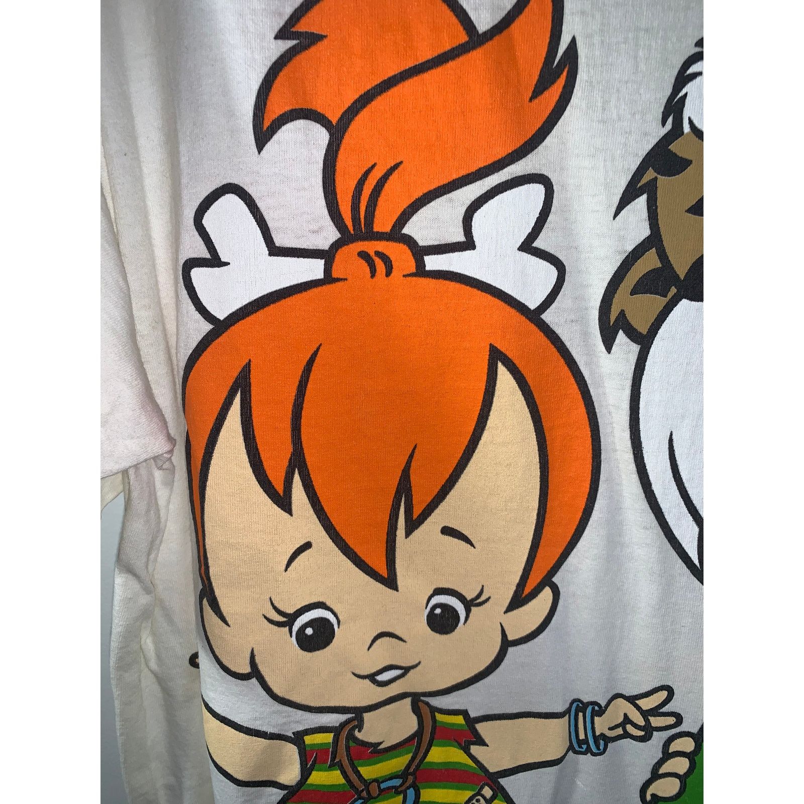 Other × Vintage Flintstones Bamm-Bamm Pebbles Tee Single Stitch AOP XL White Size US XL / EU 56 / 4 - 10 Thumbnail