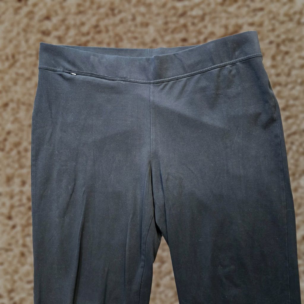 Lands' End Lands' End Pants Womens XL Petite Black Ponte Slim Leg Straight Pull On Capsule Size 40" / US 18 - 1 Thumbnail