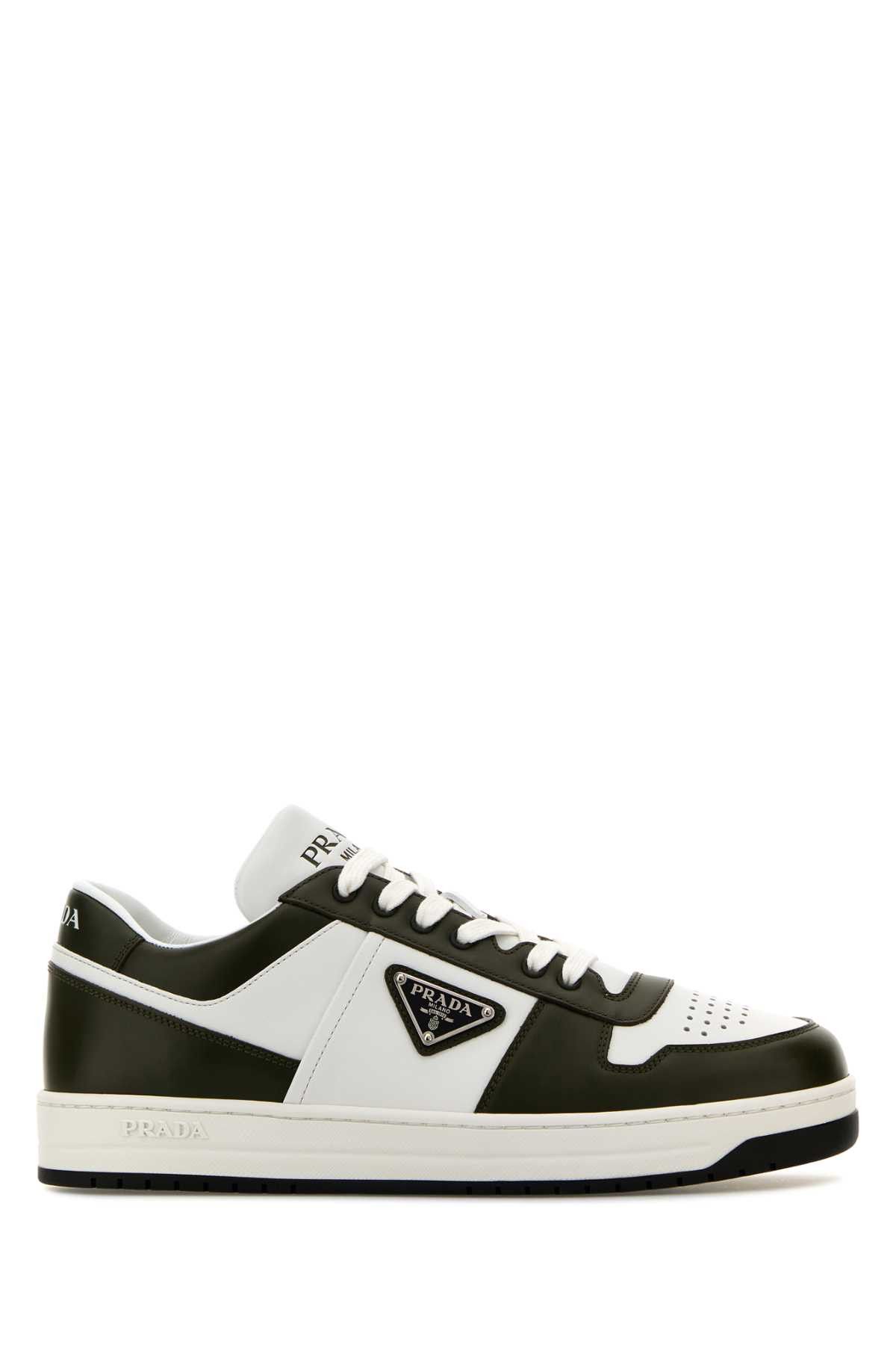 Prada Two-Tone Leather Downtown Sneakers Size US 7 / EU 40 - 1 Thumbnail