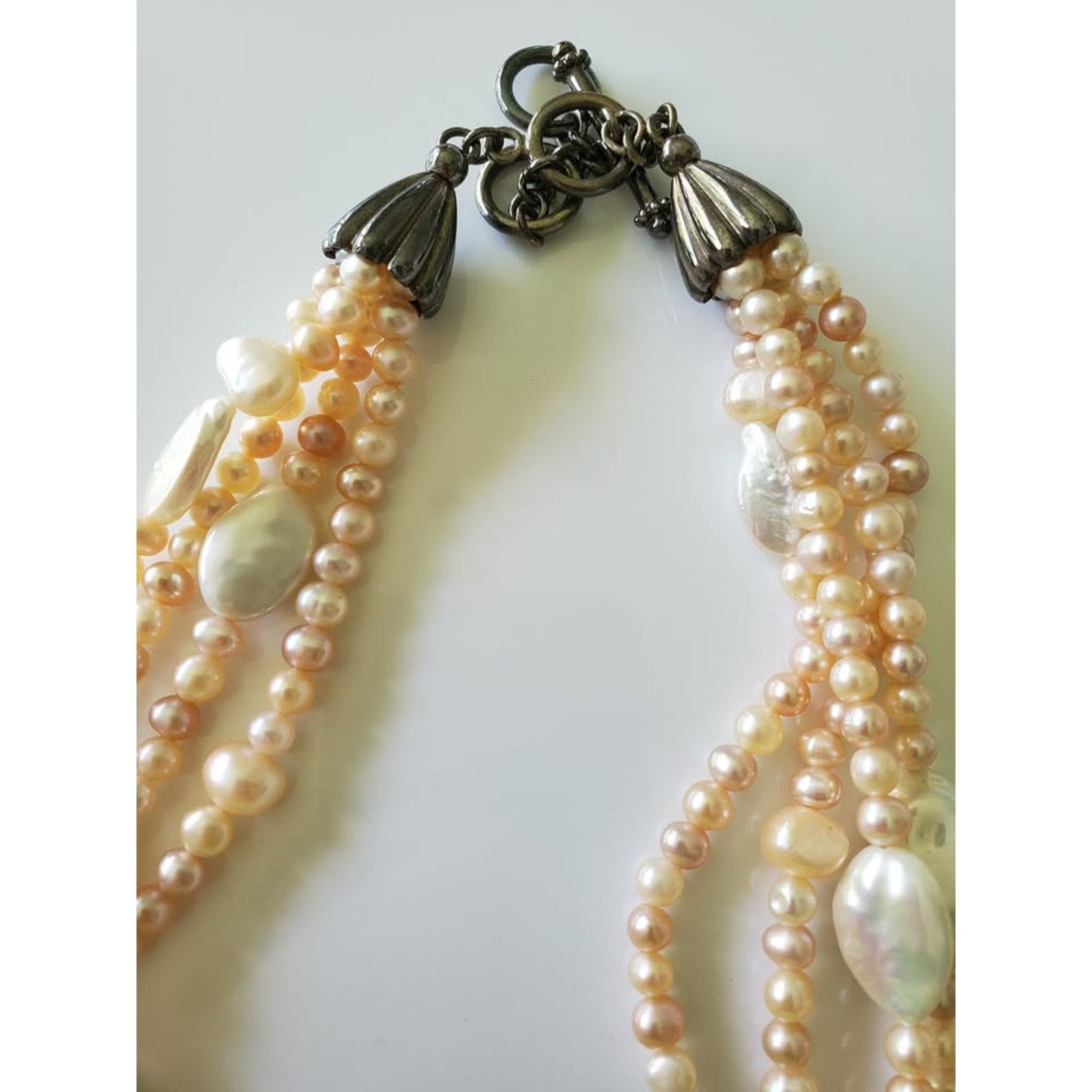 Other Multi-strand Pink and Cream Freshwater Pearl Necklace Size ONE SIZE - 6 Thumbnail