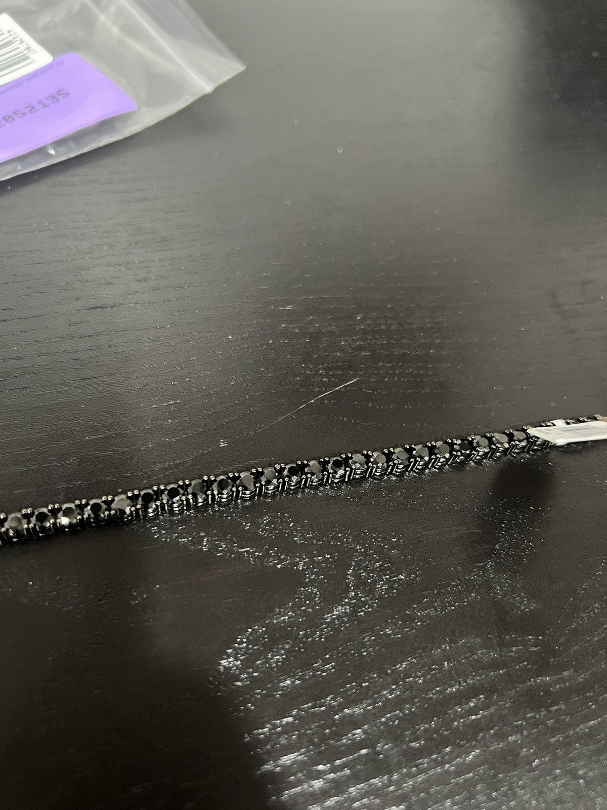 Esquire Esquire Black Cubic Zirconia Tennis Bracelet Size ONE SIZE - 4 Thumbnail