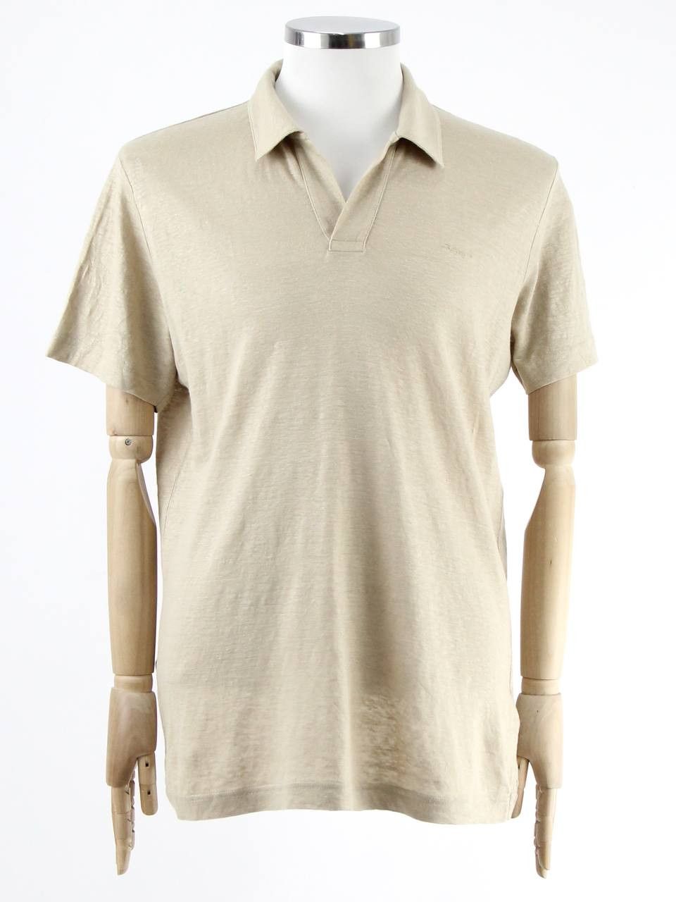 Gant GANT Beige linen polo shirt Size US L / EU 52-54 / 3 - 1 Thumbnail
