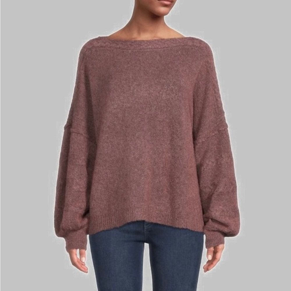 Other NWT New $98 Max Studio Bubble Sleeve Rose Sweater Size L Size L / US 10 / IT 46 - 1 Thumbnail