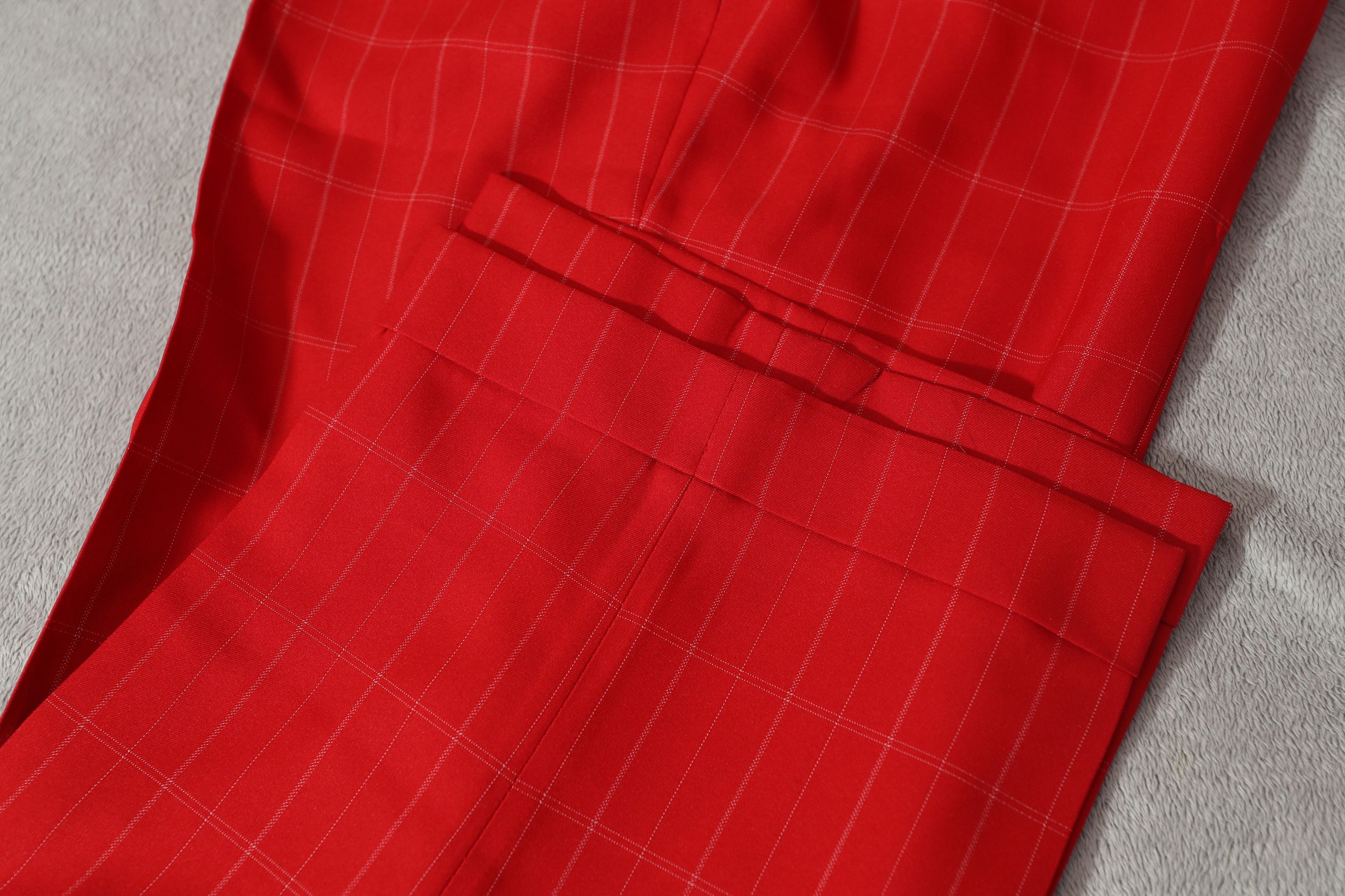 Other Il Canto Vintage Italian Red Striped Dress Pants (39) Size US 39 - 5 Thumbnail