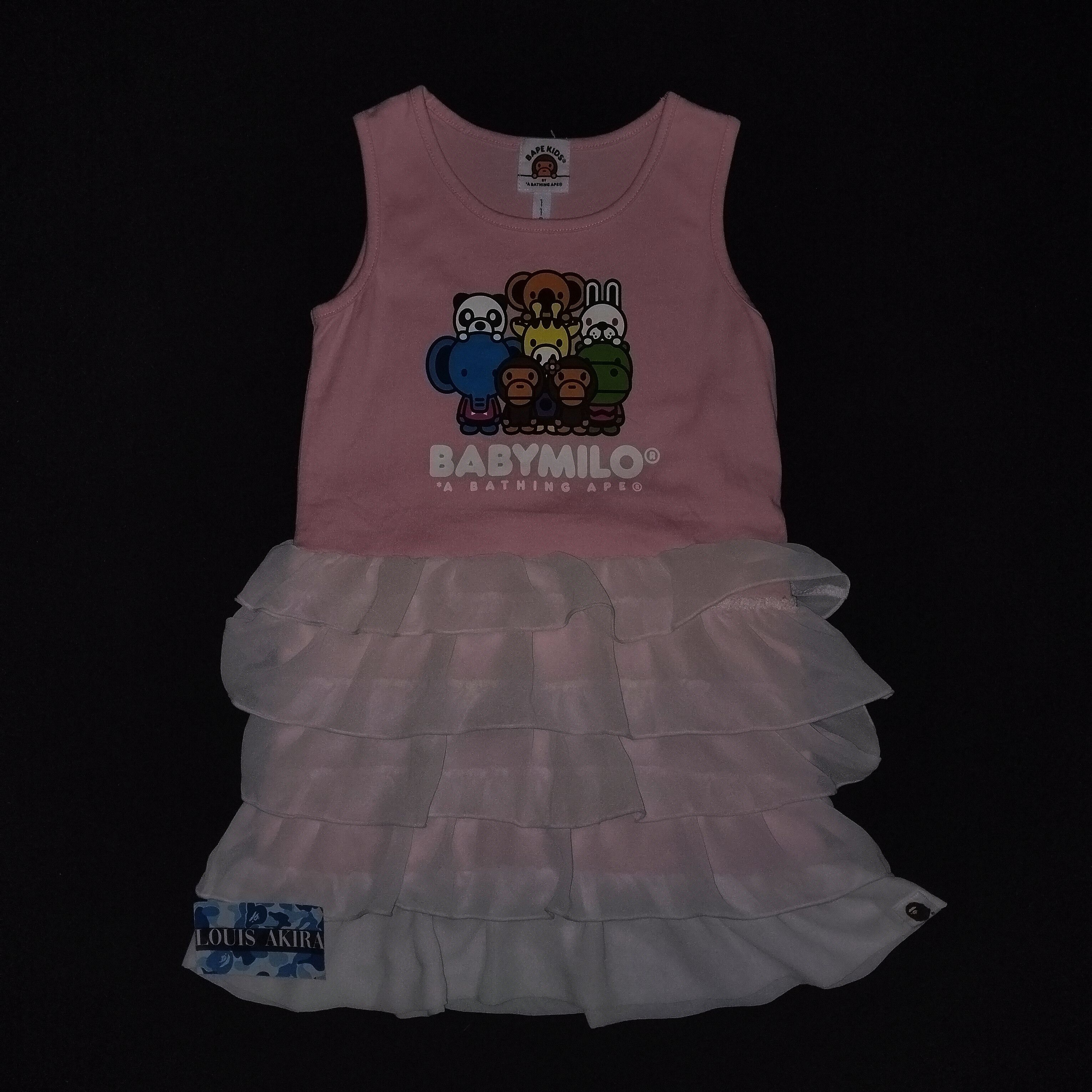 Bape BAPE KIDS Baby Milo Tiered Dress Pink Ruffle Skirt Size ONE SIZE - 1 Thumbnail