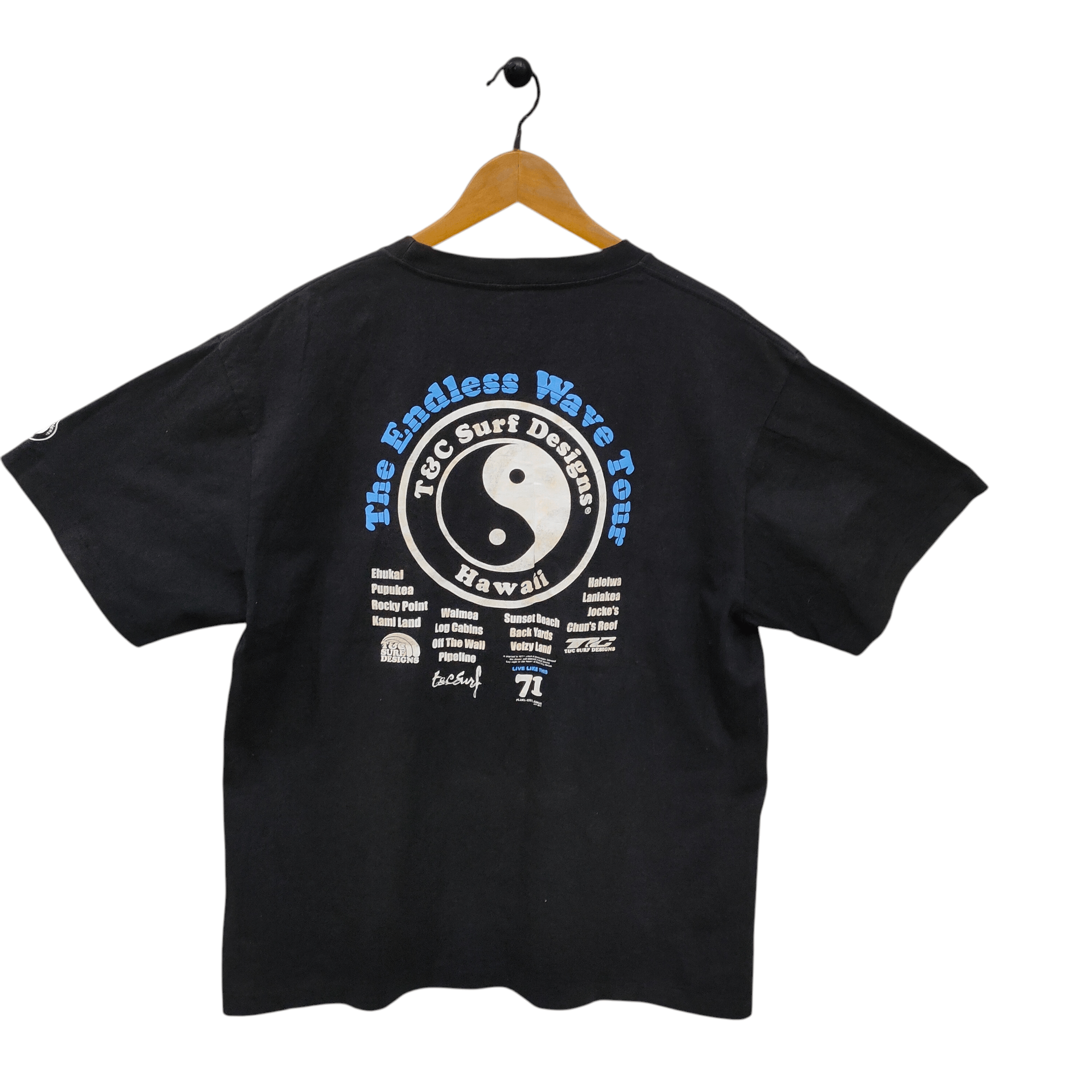 Vintage 90s Surf Tour T-Shirt T&C Hawaii Pipeline Sunset Beach Size US XL / EU 56 / 4 - 1 Thumbnail