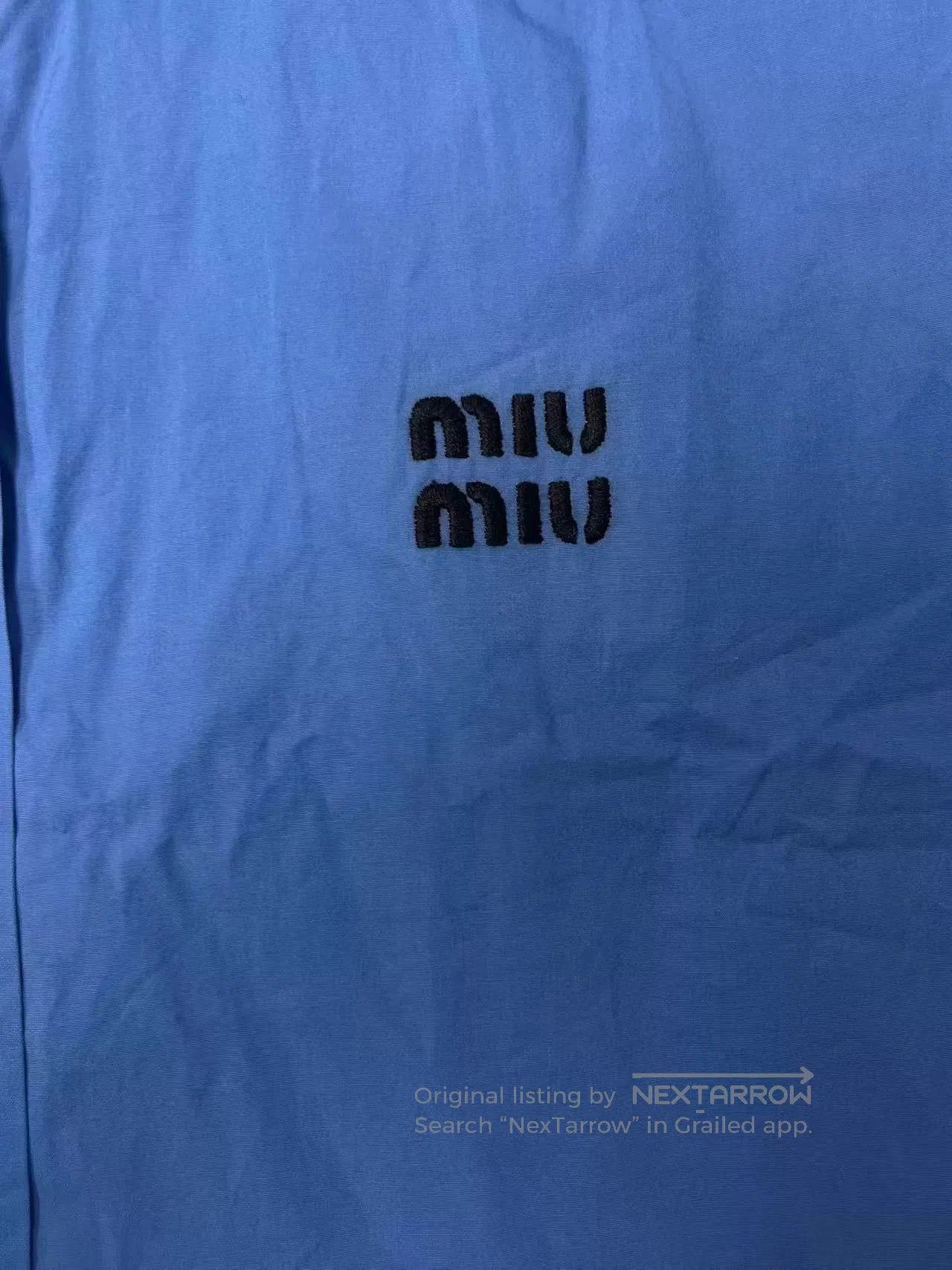 Miu Miu MIU MIU Solid Logo Single-Breasted Sun Protection Shirt. Size XS / US 0-2 / IT 36-38 - 3 Thumbnail