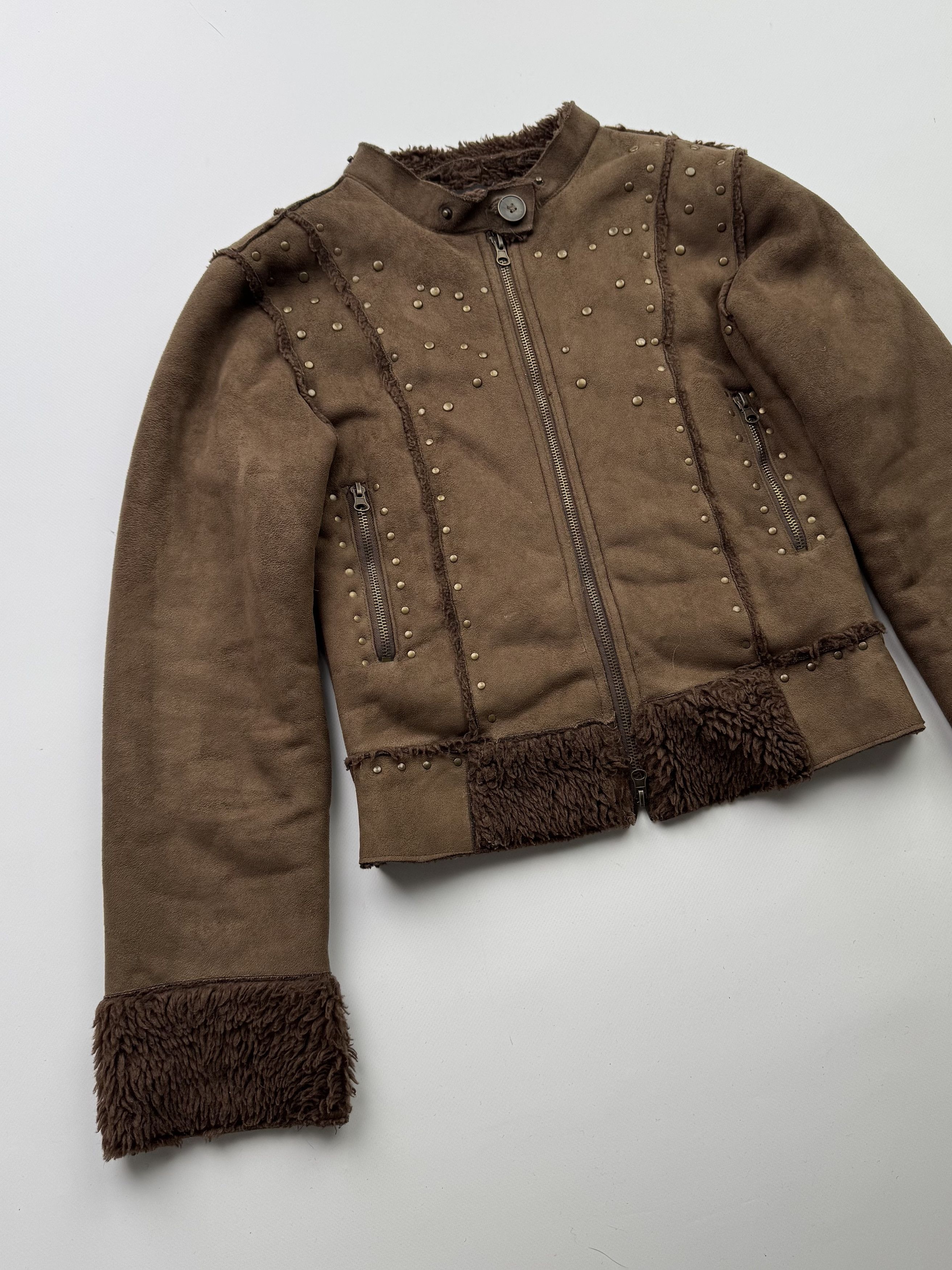 Japanese Brand Vintage Faux Sheepskin Cropped Jacket B773(V409)E2 Size S / US 4 / IT 40 - 2 Thumbnail