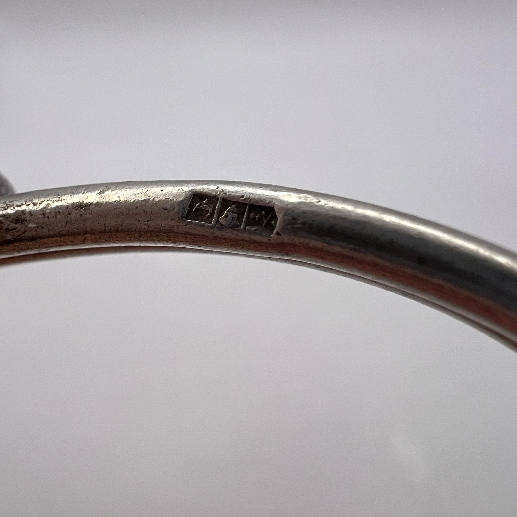 Vintage Antique Silver 800 Cuff Bangle Bracelet Infinity 26.7gr Size ONE SIZE - 8 Thumbnail