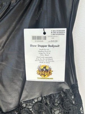 Other BNWT Spirit Halloween Showstopper Adult Lace Mesh Bodysuit Size L / US 10 / IT 46 - 7 Thumbnail