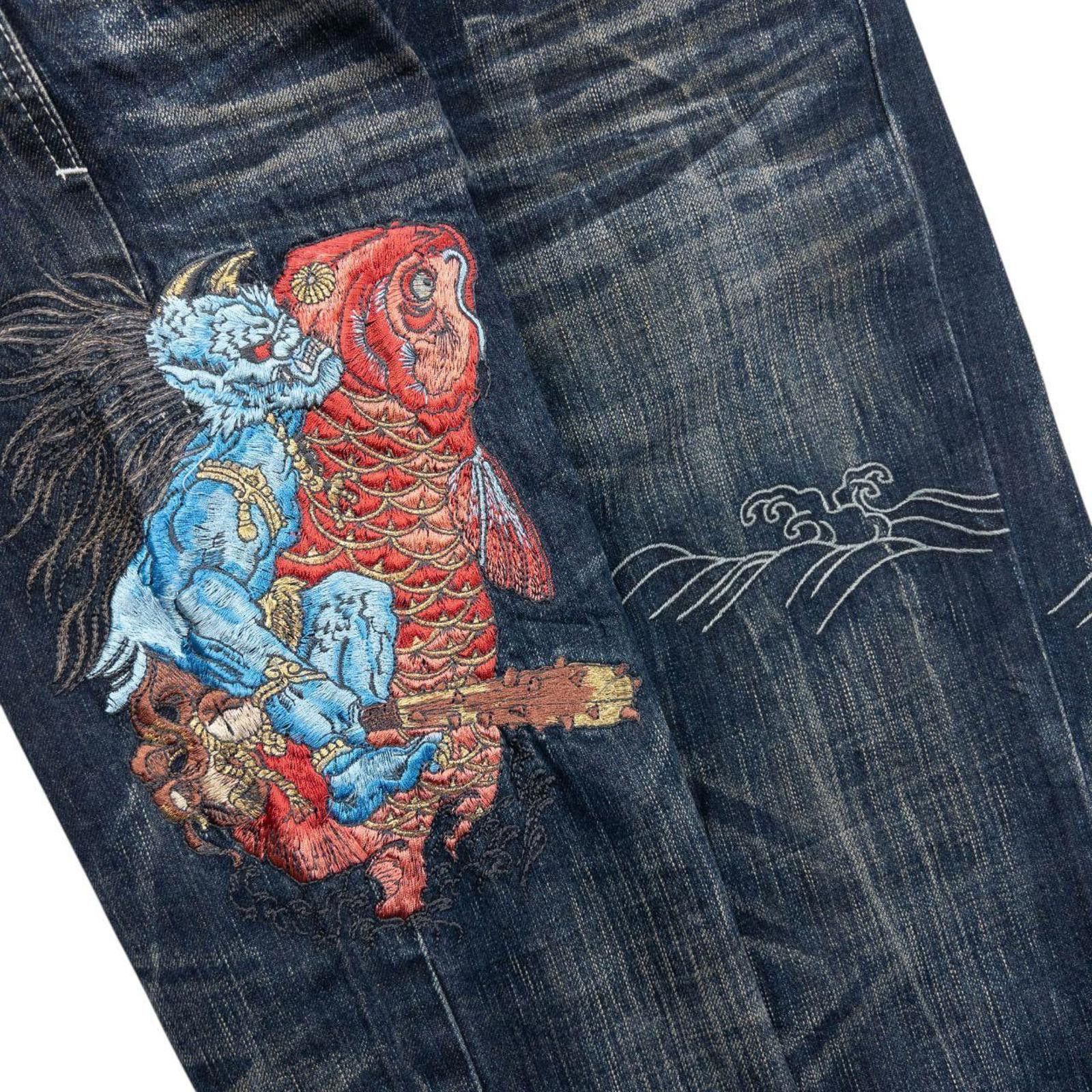 Other Vintage 2000s Big Train Patchwork Japanese Denim Jeans W30 Size US 30 / EU 46 - 6 Thumbnail