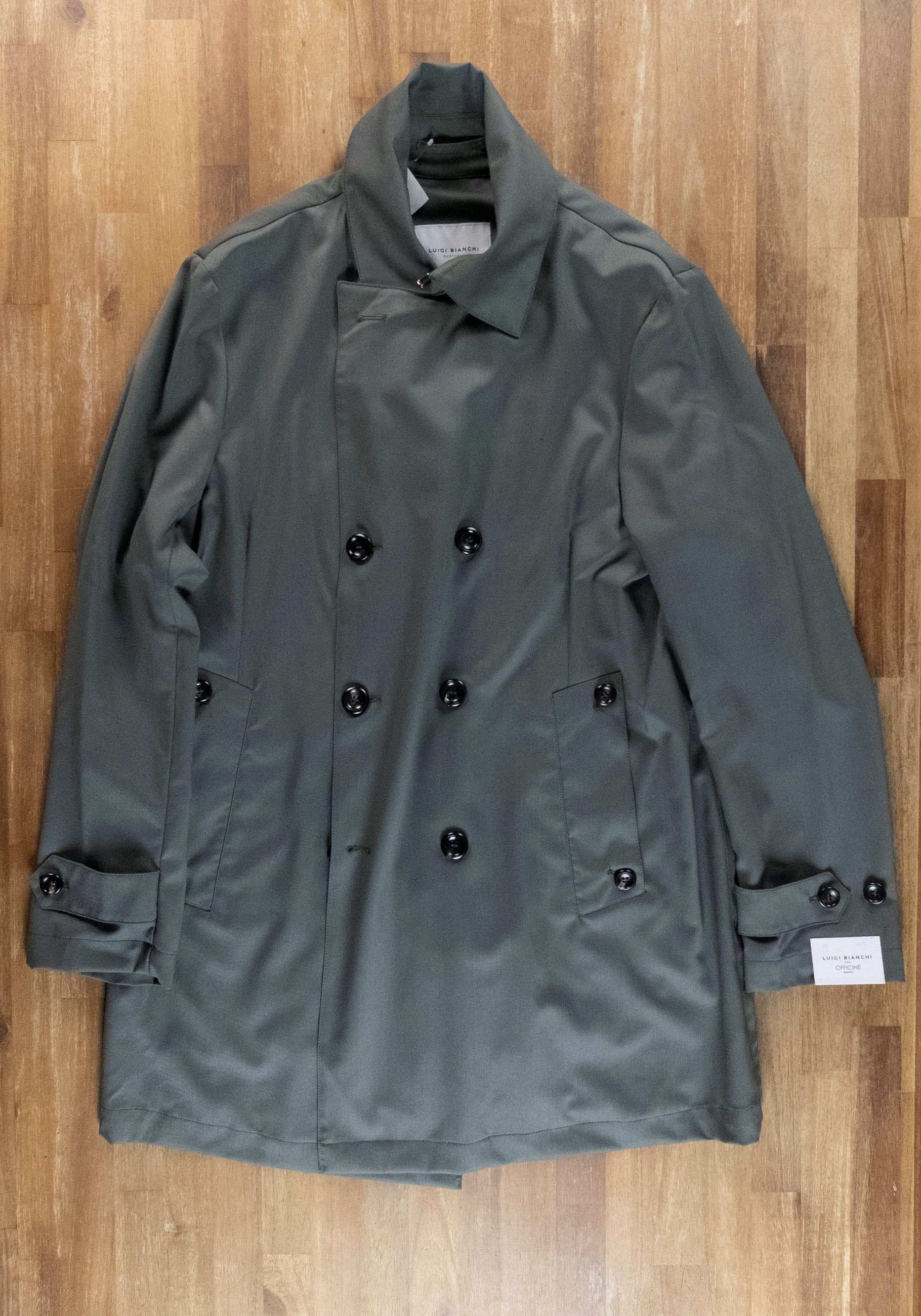 Luigi Bianchi LUIGI BIANCHI SARTORIA green wool trench coat Size 42 / XL Size US XL / EU 56 / 4 - 3 Thumbnail
