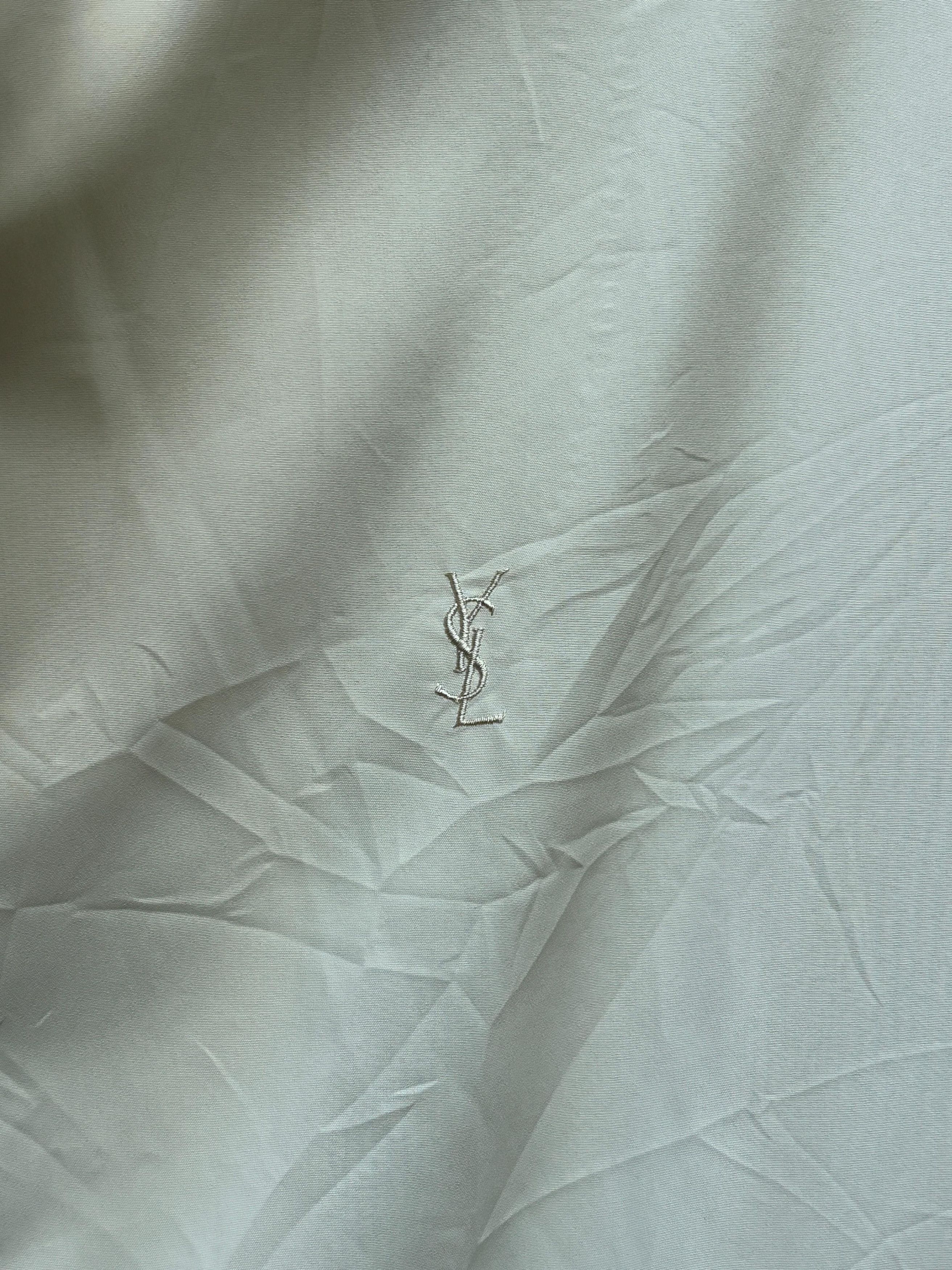 Saint Laurent Paris Vintage Yves Saint Laurent Pour Homme Big Logo Beige Jacket Size US L / EU 52-54 / 3 - 7 Thumbnail