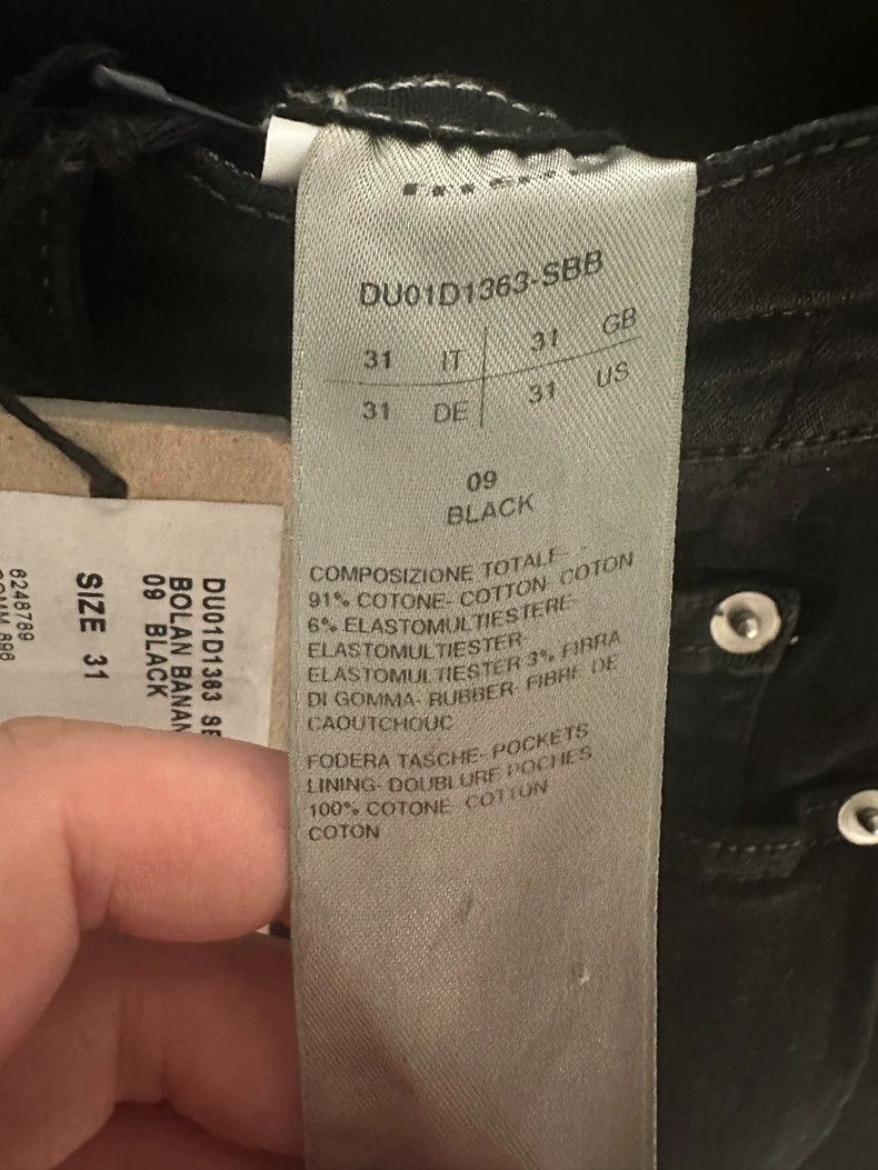 Rick Owens Rick Owens Denim Washed Black Grey Brushed Wax Ribbon Flar Size US 31 - 4 Thumbnail