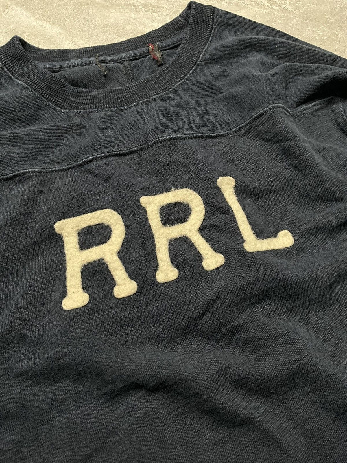 RRL Ralph Lauren RRL Indigo Dyed RRL 36 Logo Sweatshirt Size US L / EU 52-54 / 3 - 2 Thumbnail