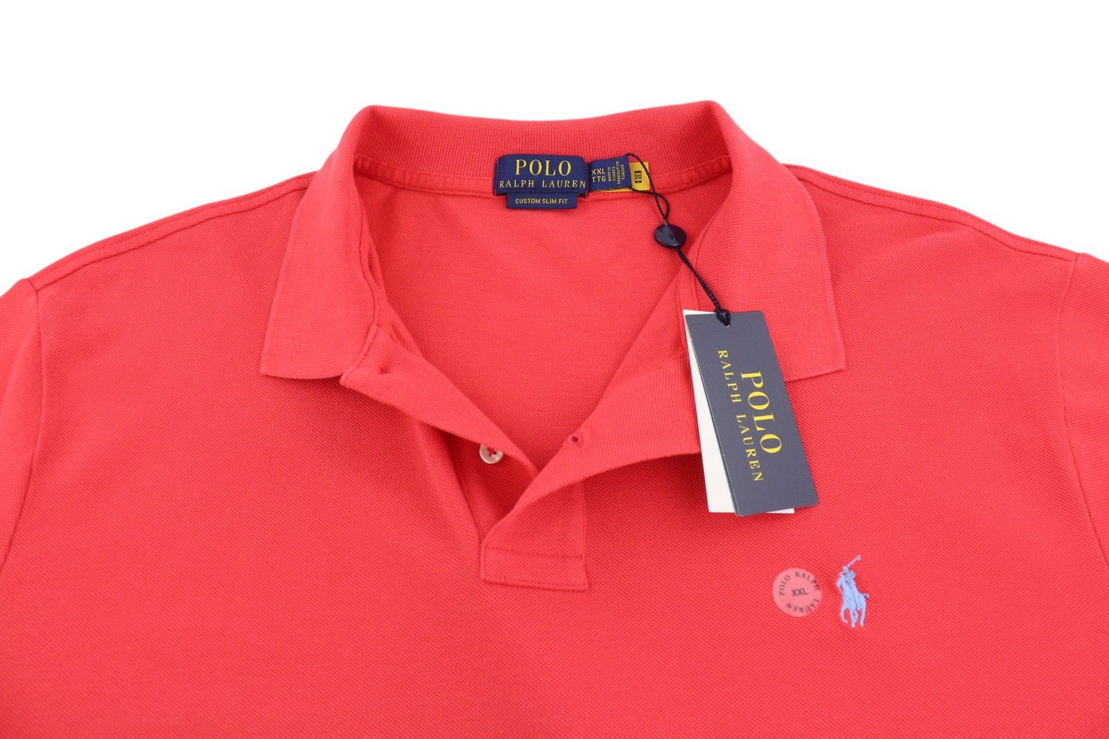 Polo Ralph Lauren CUSTOM SLIM FIT 2XL Red Short Sleeve Polo T-Shirt 84521 Size US XXL / EU 58 / 5 - 4 Thumbnail