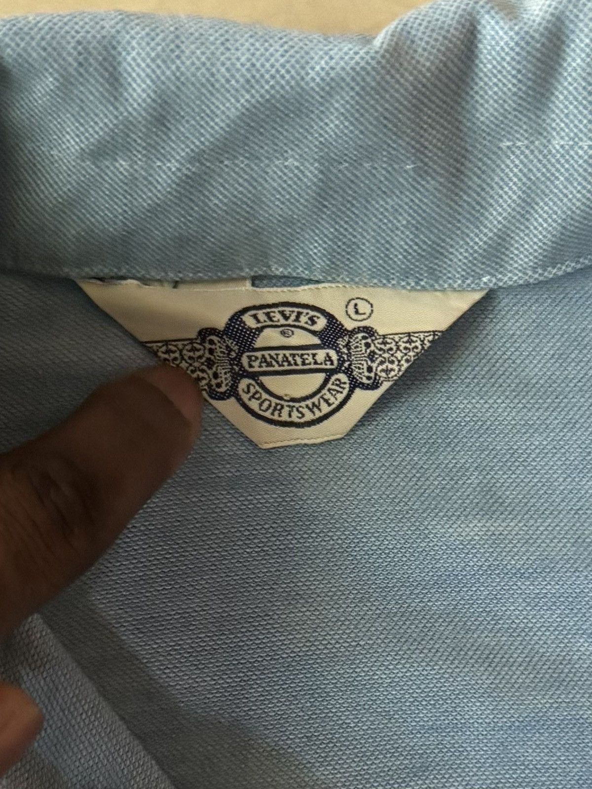 Levi's Vintage Clothing Vintage 70's Blue Levi's long sleeve polo Size US L / EU 52-54 / 3 - 2 Thumbnail