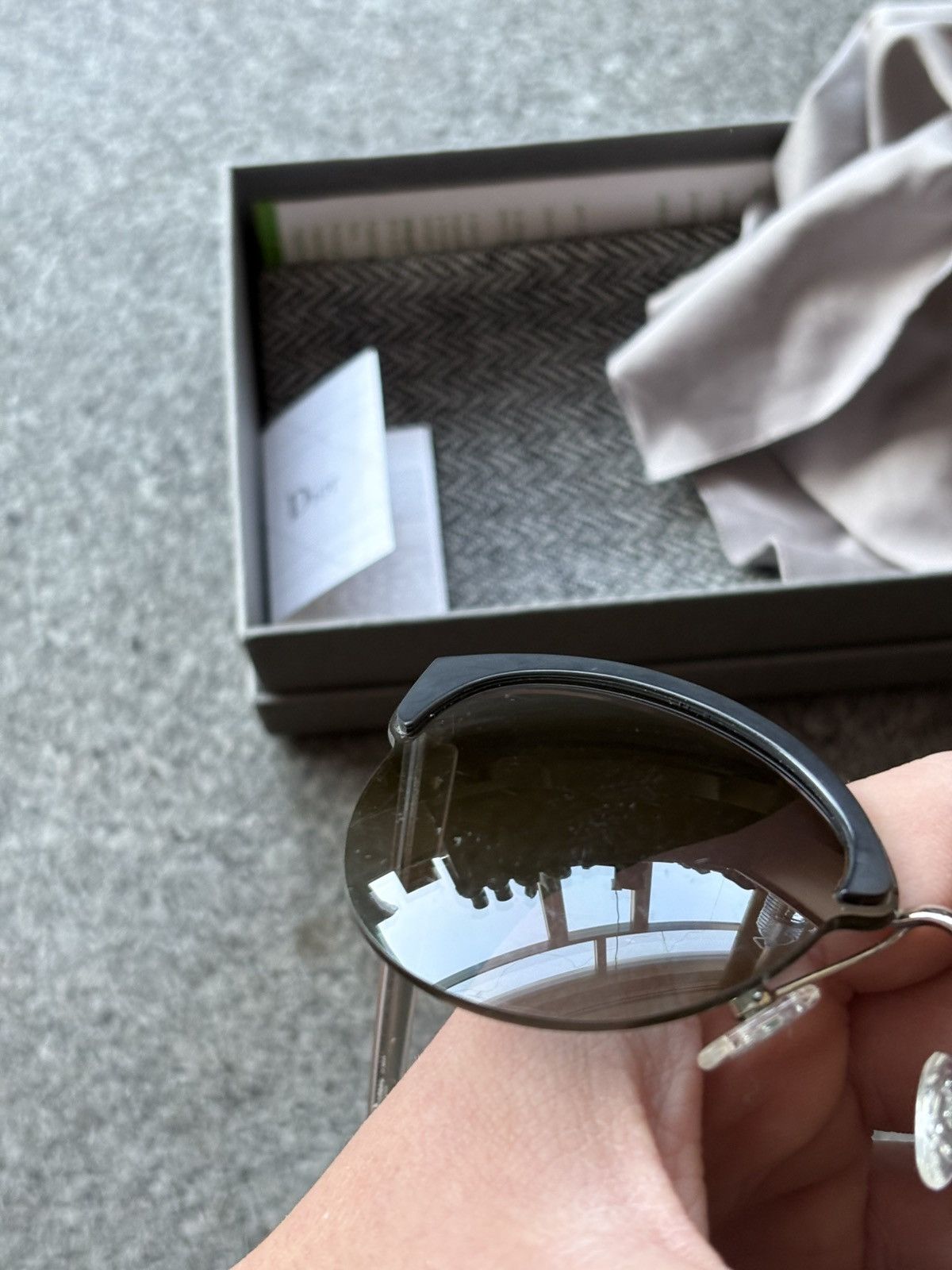Christian Dior Monsieur × Designer × Dior Christian Dior Diorama G5V2K Sunglasses Cat Eye FULL SET Size ONE SIZE - 8 Thumbnail