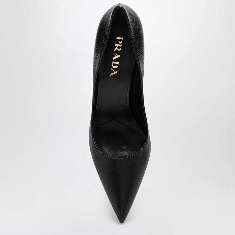 Prada o1d2blof0924 Logo Leather Décolleté in Black Size US 9 / IT 39 - 3 Thumbnail