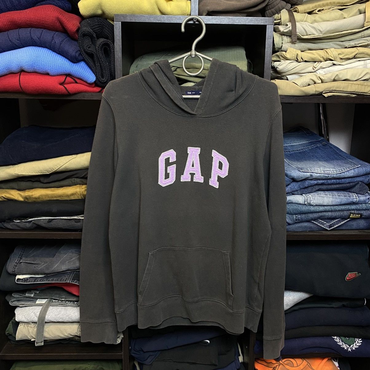 Gap Vintage Gap Big Logo brown y2k hype streetwear hoodie Size M / US 6-8 / IT 42-44 - 1 Thumbnail