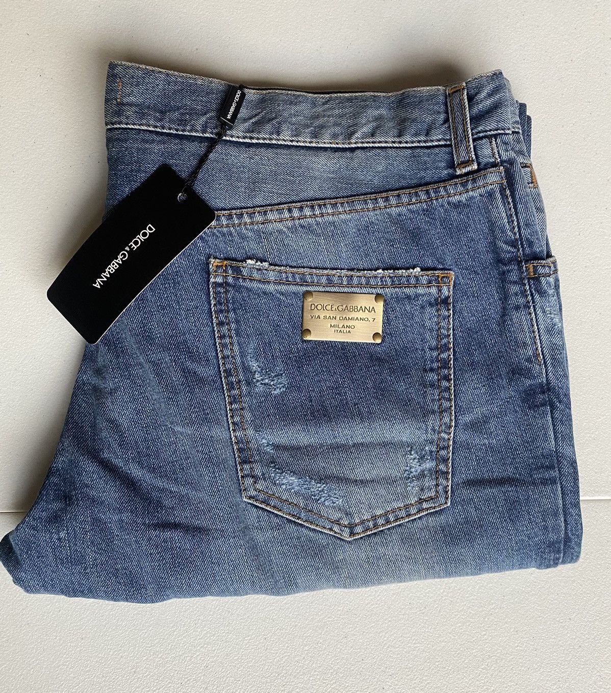 Dolce & Gabbana Dolce & Gabbana blue 6 pkt logo denim G3FBTP 56 NWT Size US 40 / EU 56 - 6 Thumbnail