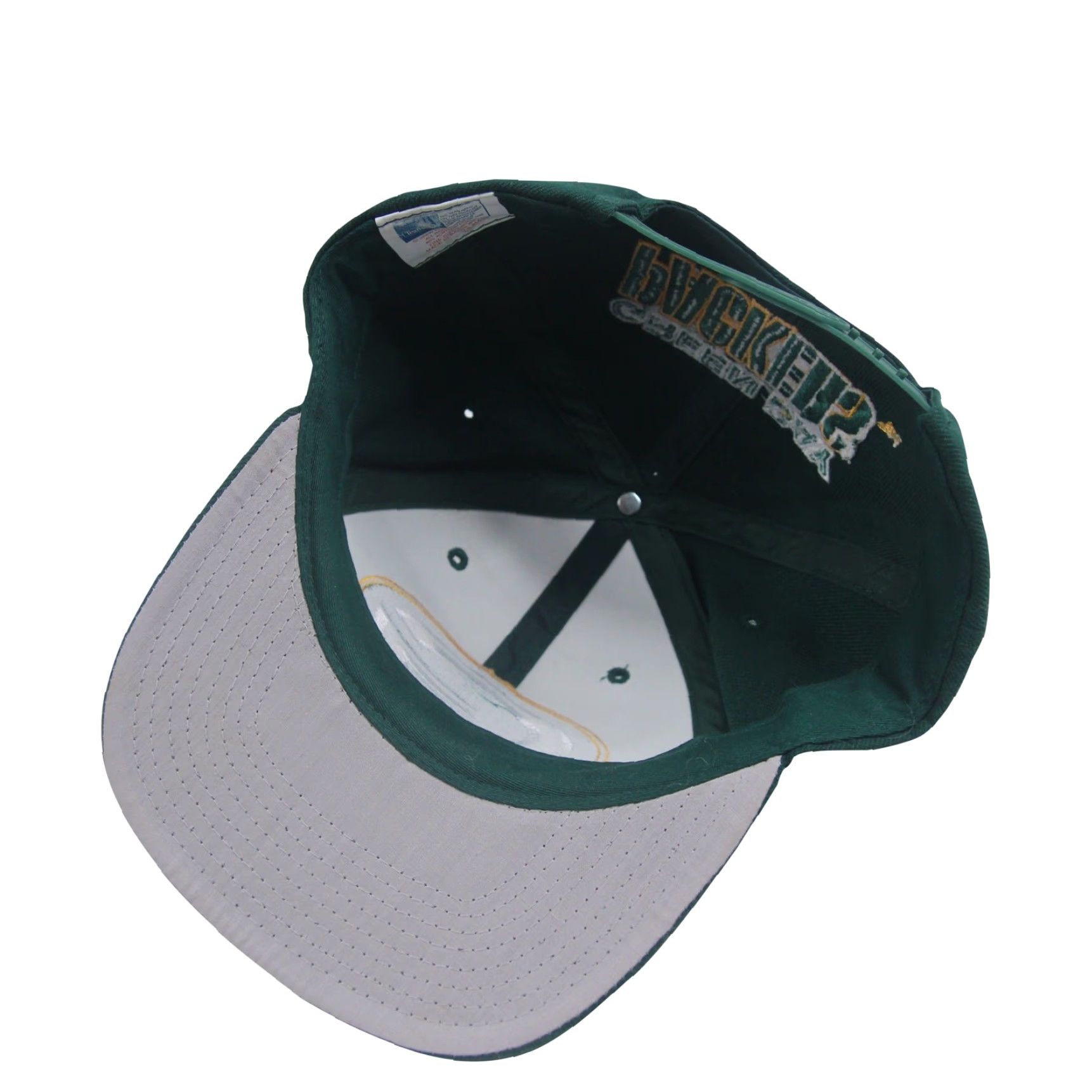 NFL VINTAGE Green Bay Packers Spellout Snapback Hat Men OS Adjustable Green NFL Snapback Hats Size ONE SIZE - 4 Thumbnail
